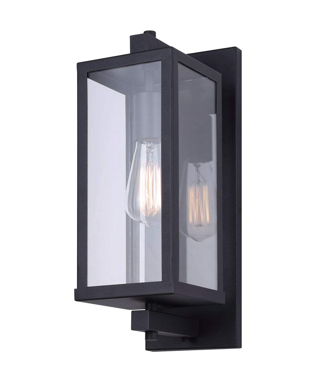 Canarm IOL572BK KELLAN 1 -Light 18-in H Matte Black Hardwired Outdoor Wall Light