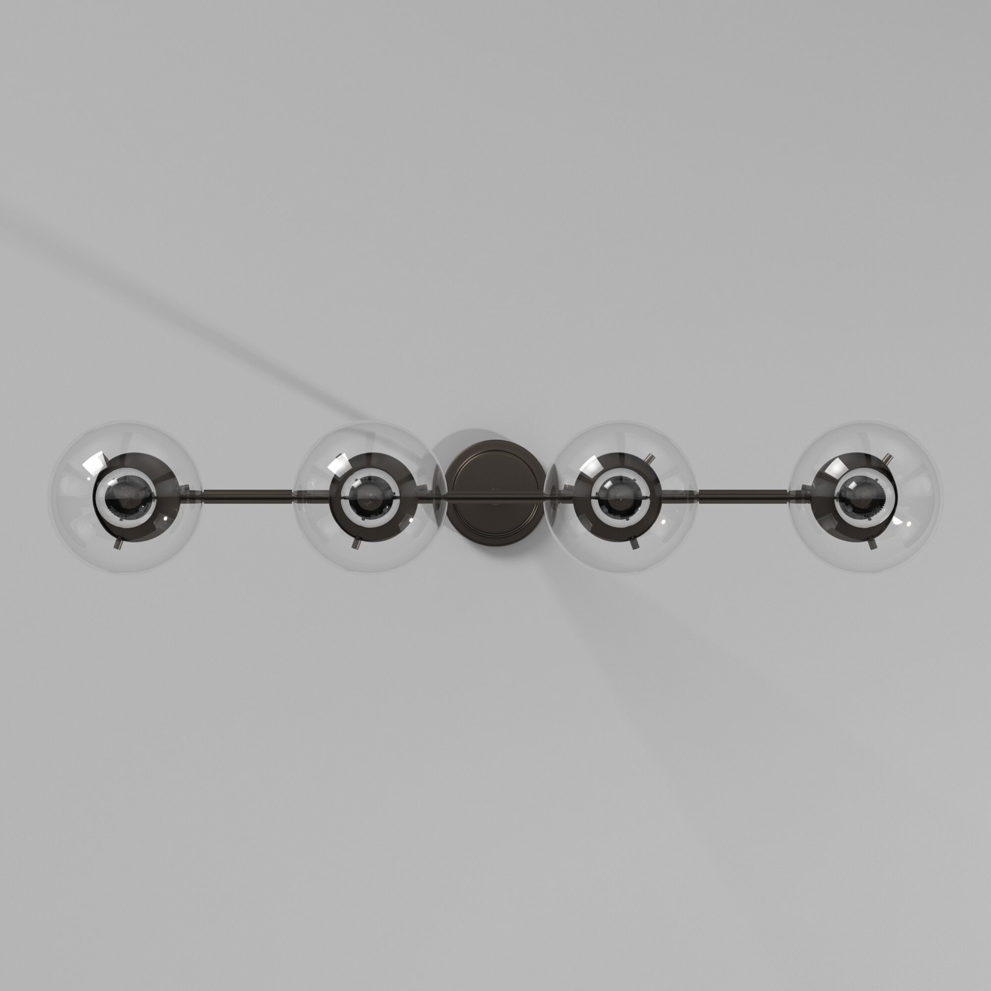 Knoll Modern Globe 4-Light Island Pendant in Oil Rubbed Bronze