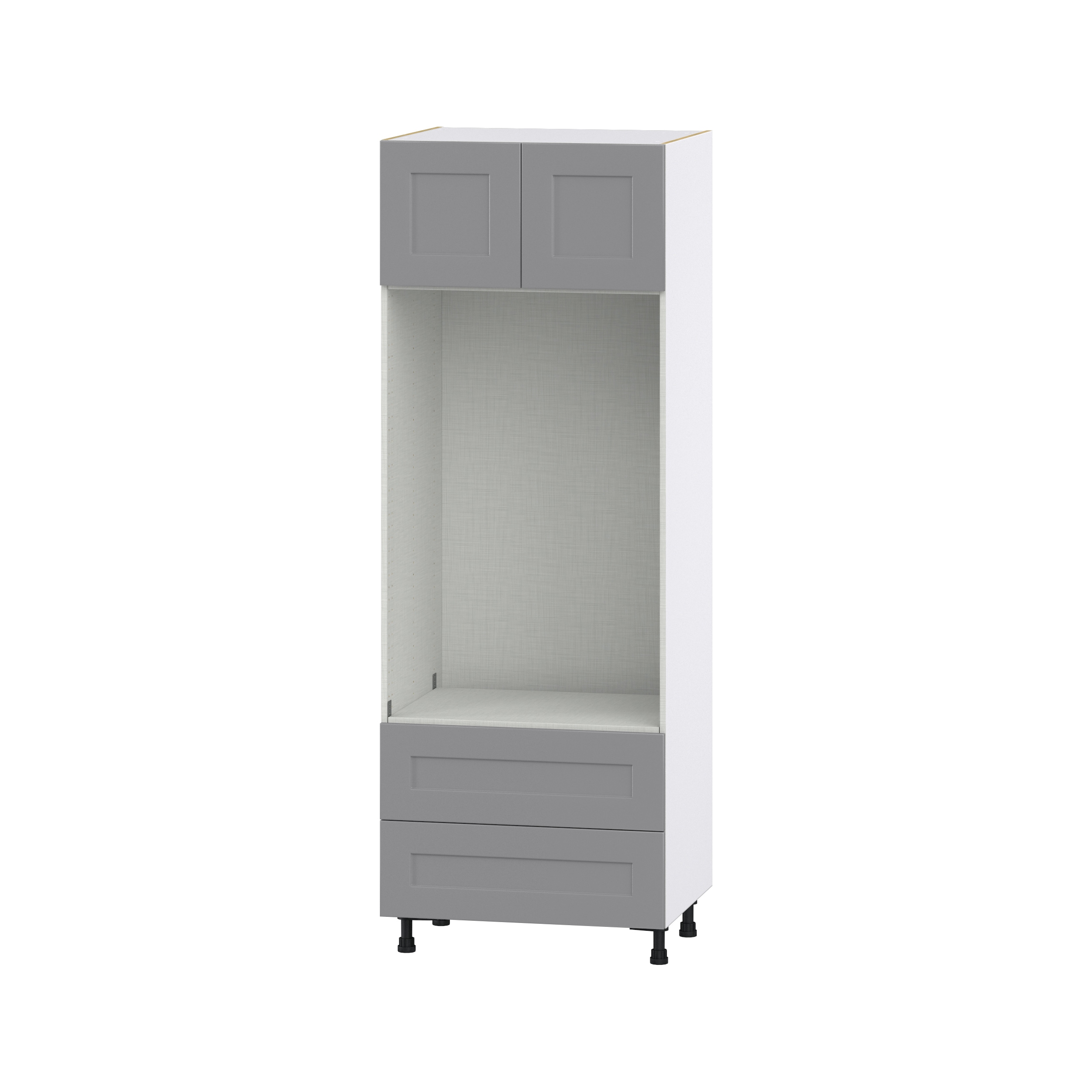 Hugo&Borg Beaumont 30-in W x 84.5-in H x 24-in D Slate Gray Pantry Fully Assembled Cabinet (Flat Panel Shaker Door Style)