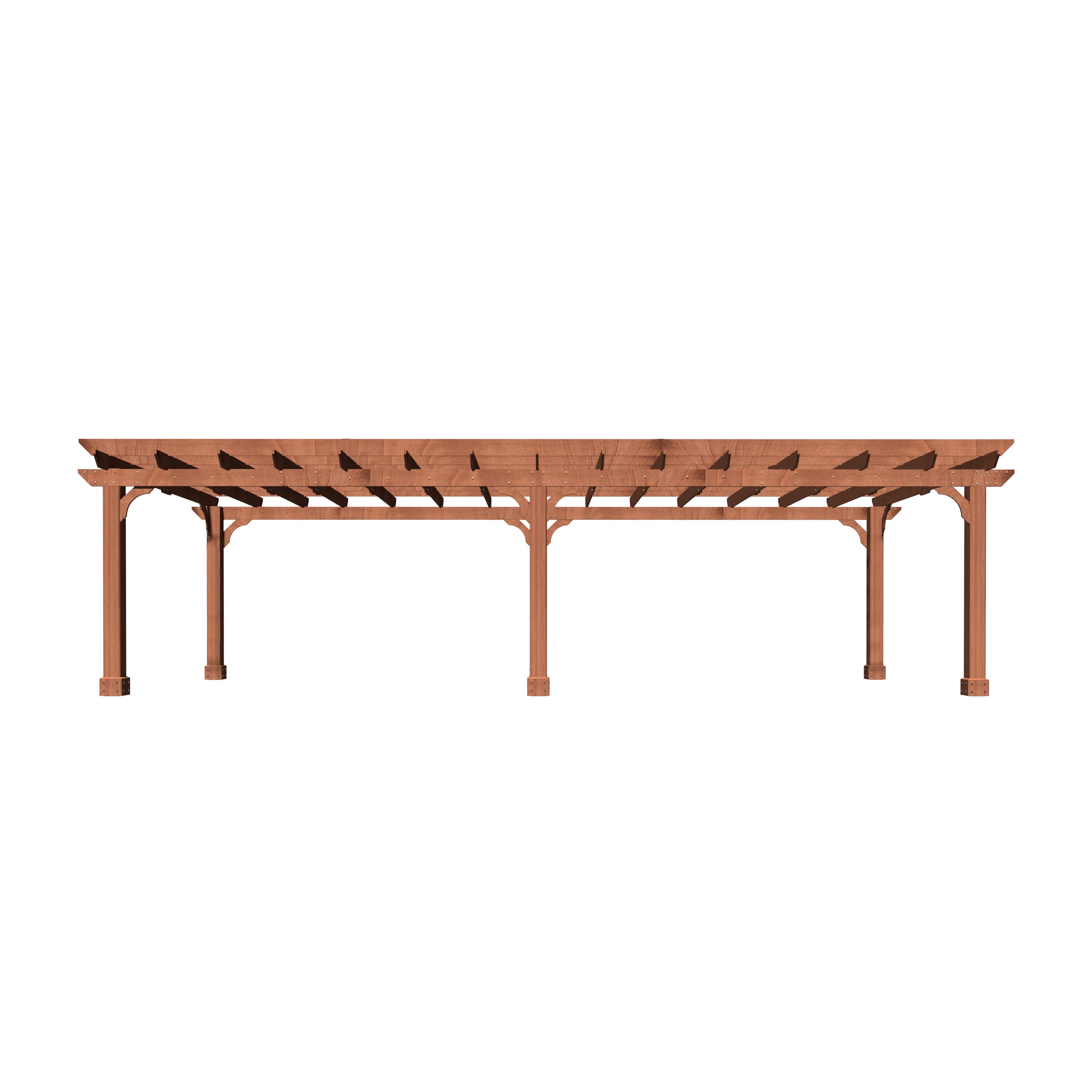 VEIKOUS 12x20 Pergola 20-ft W x 12-ft L x 7-ft 3-in H Brown Wood Freestanding Pergola