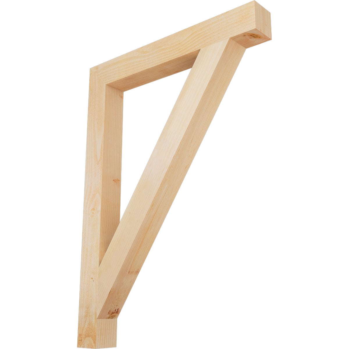 Ekena Millwork BKT04X32X44TRA05RDF Traditional block rough sawn 4-in x 32-in x 44-in Douglas fir Brown Wood Standard bracket