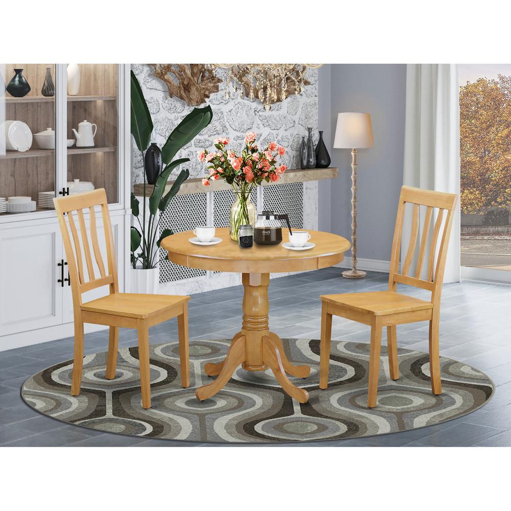 East West Furniture ANTI3-OAK-W Dining-Sets - View #3