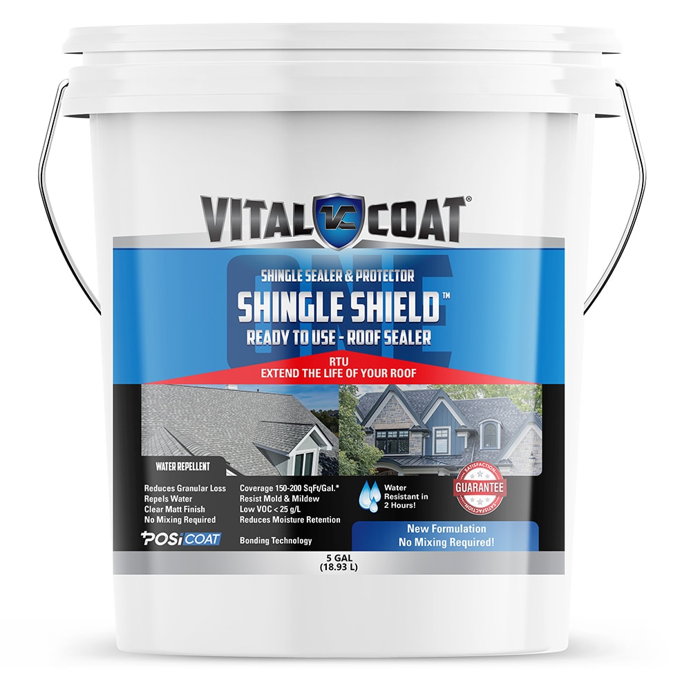 Vital Coat VCSS5G Shingle Shield Roof Life Extender 5-gallon Waterproof Roof Sealant