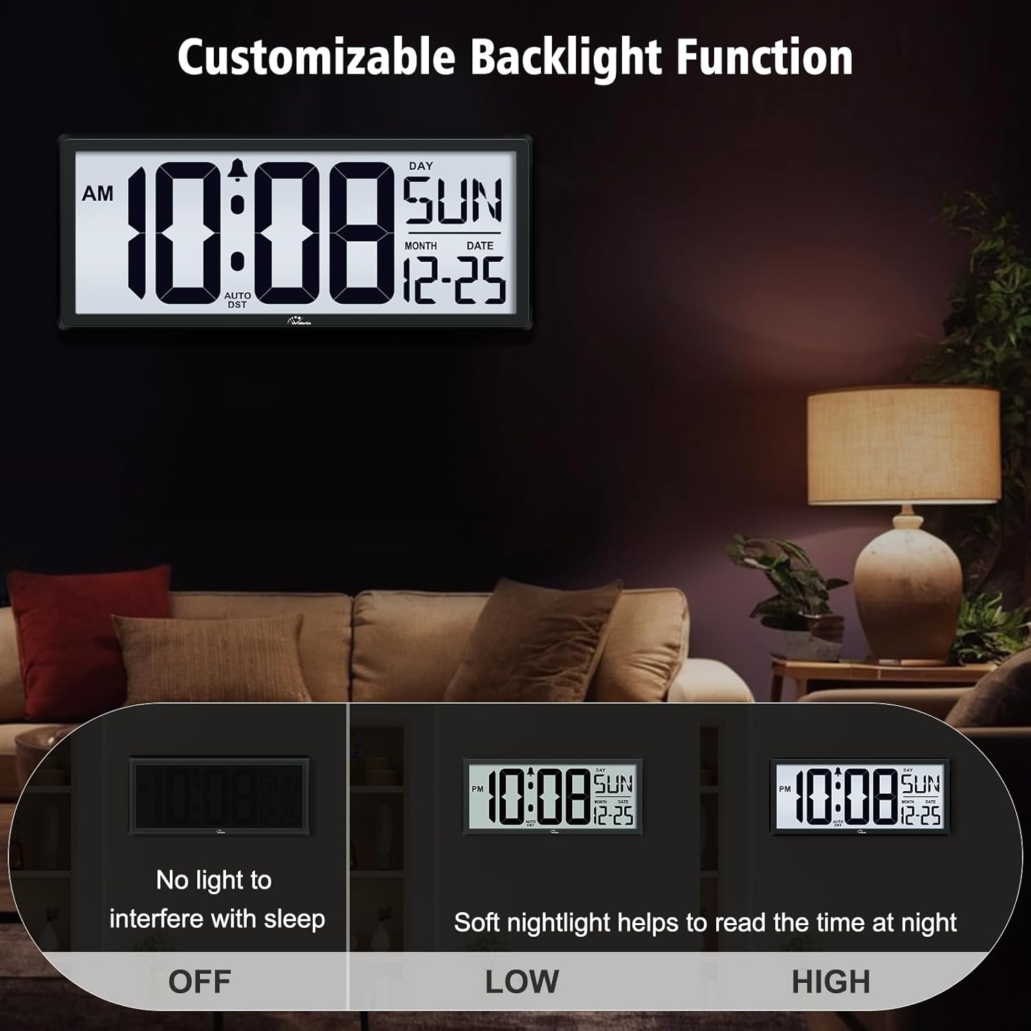 WallarGe WEY1-B0D66ZSFYW Indoor-Outdoor-Clocks - View #3