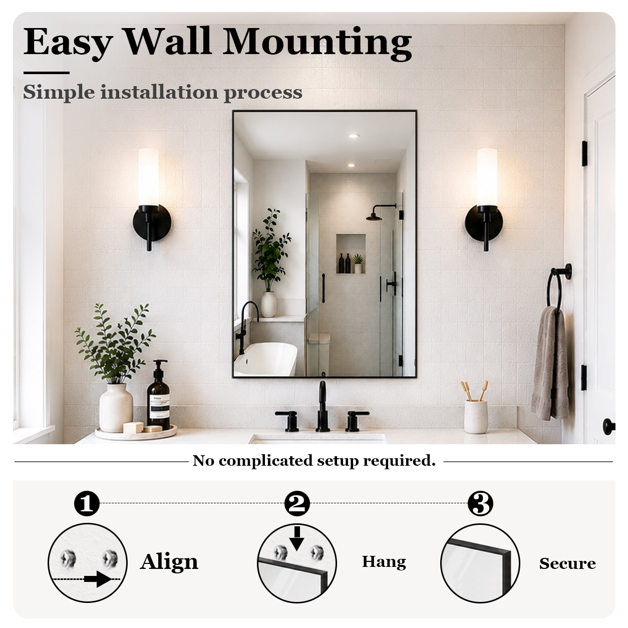 TaiMei TLM-2430BL Framed-Bath-Mirrors - View #7