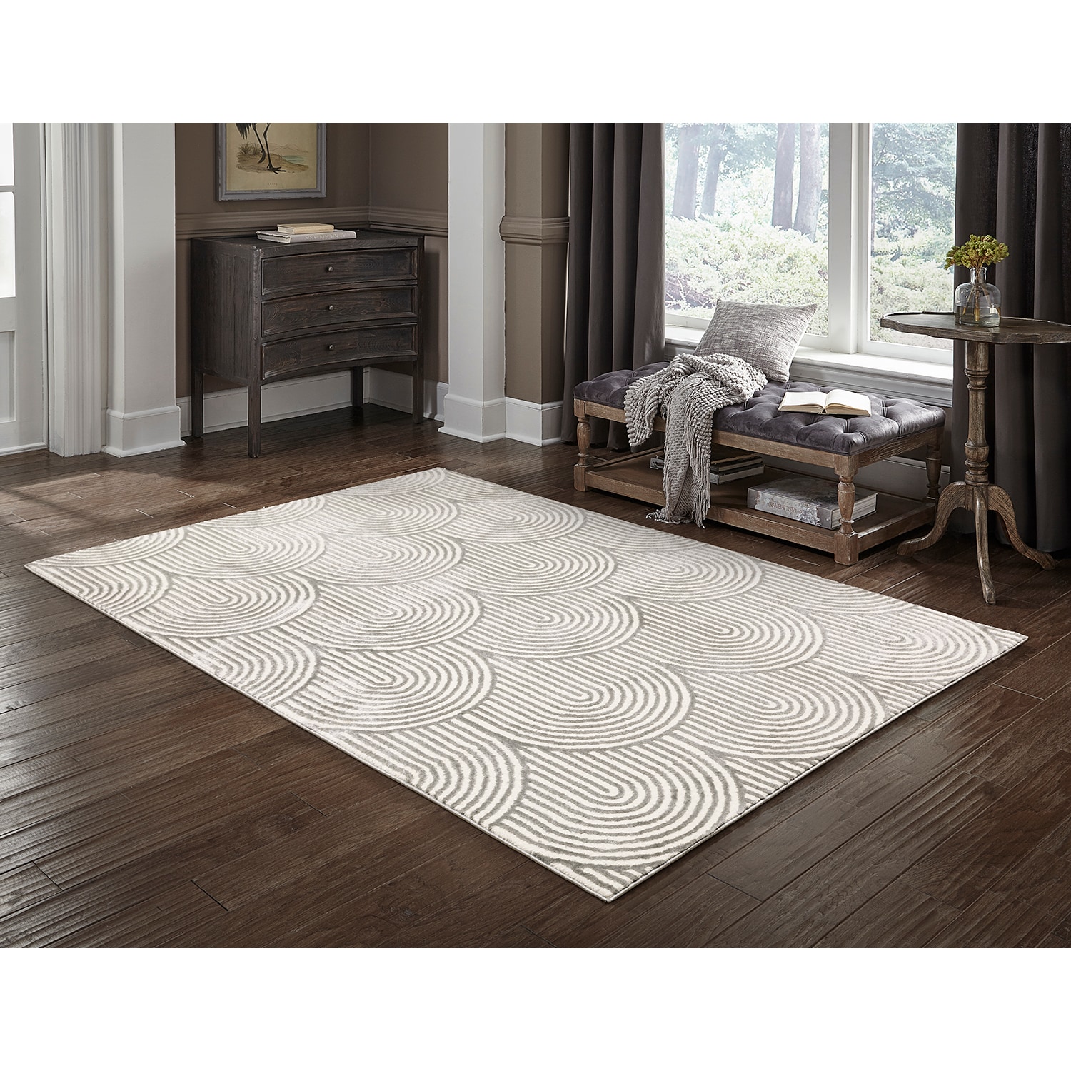 Origin 21 Taupe Shade 8 x 10 Taupe Indoor Area Rug in the Rugs department  at