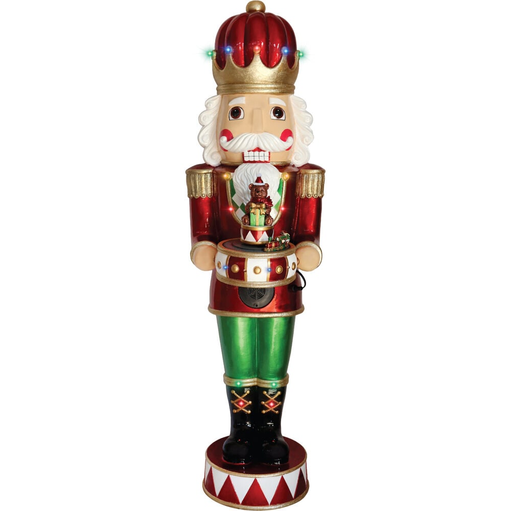 Fraser Hill Farm FFRS048-NC5-RD 48-Inches Lighted Indoor/Outdoor Nutcracker Christmas Decor