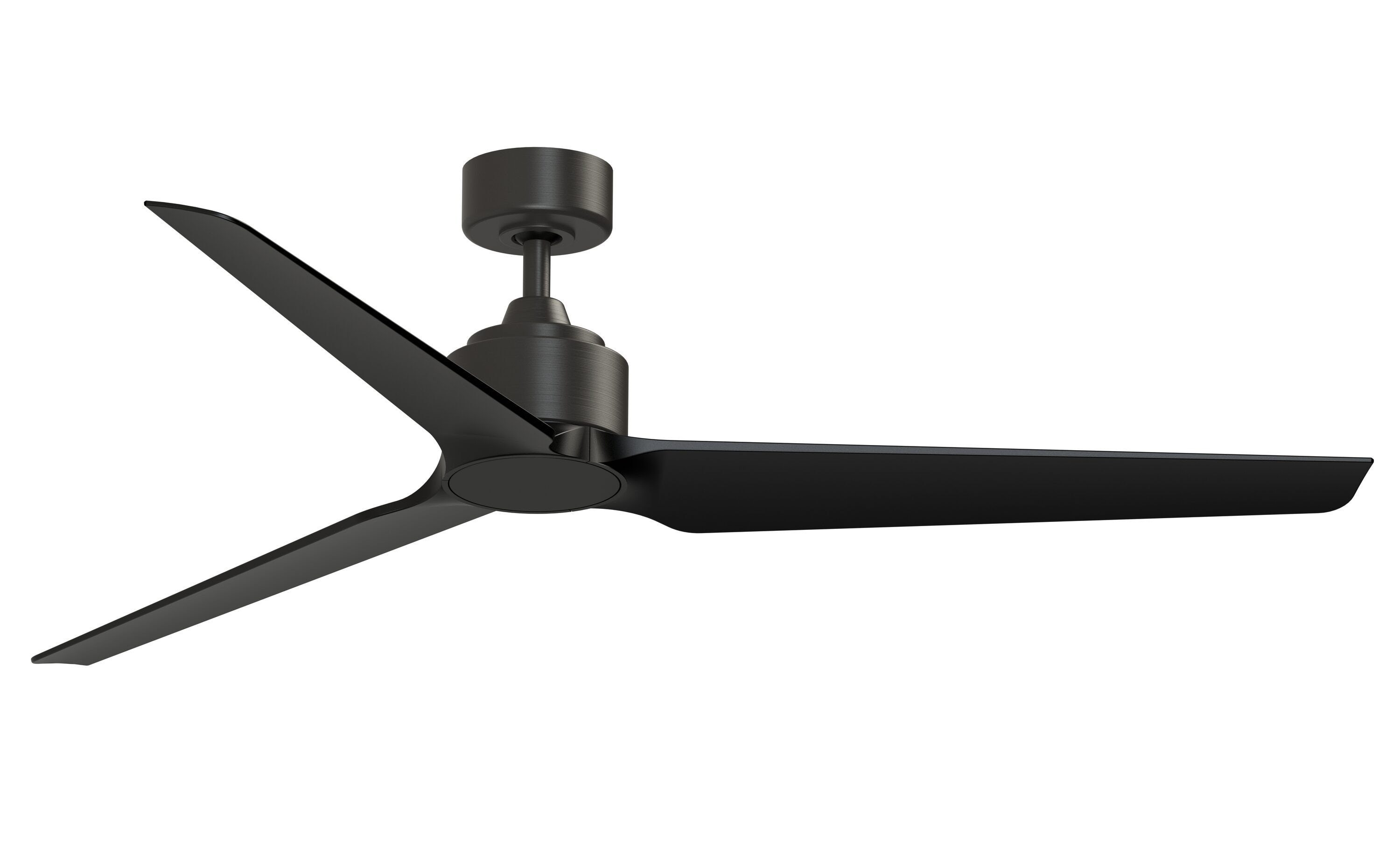 Fanimation TriAire Custom 64-in Dark Bronze with Black Blades Indoor/Outdoor Smart Propeller Ceiling Fan Light Kit Compatible and Remote (3-Blade) FPD8515DZW-64BLW Sansujyuku sansujyuku.com