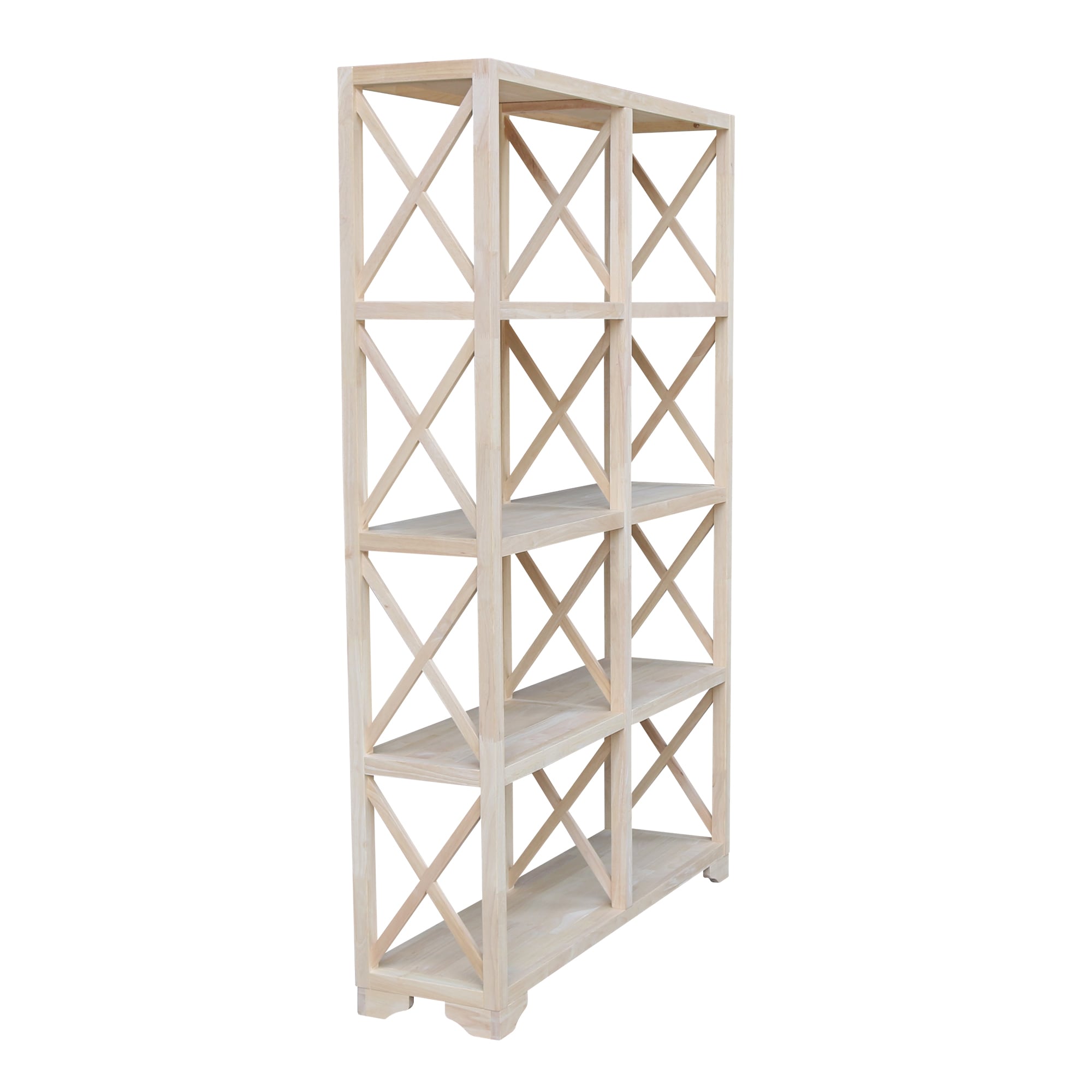 Eco-Friendly Solid Parawood Room Divider in Natural Finish