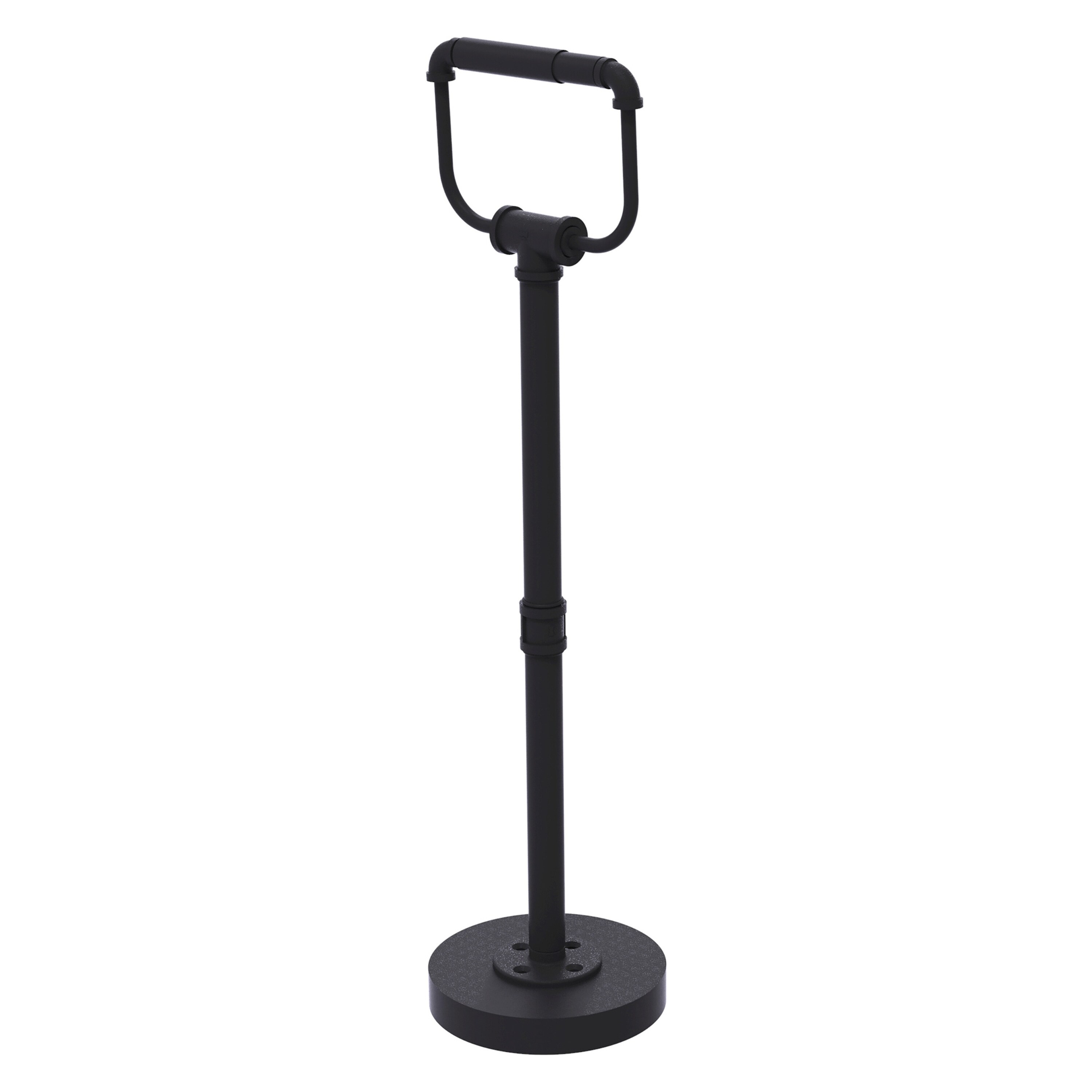 Allied Brass Matte Black Freestanding Single Post Toilet Paper Holder in  the Toilet Paper Holders department at