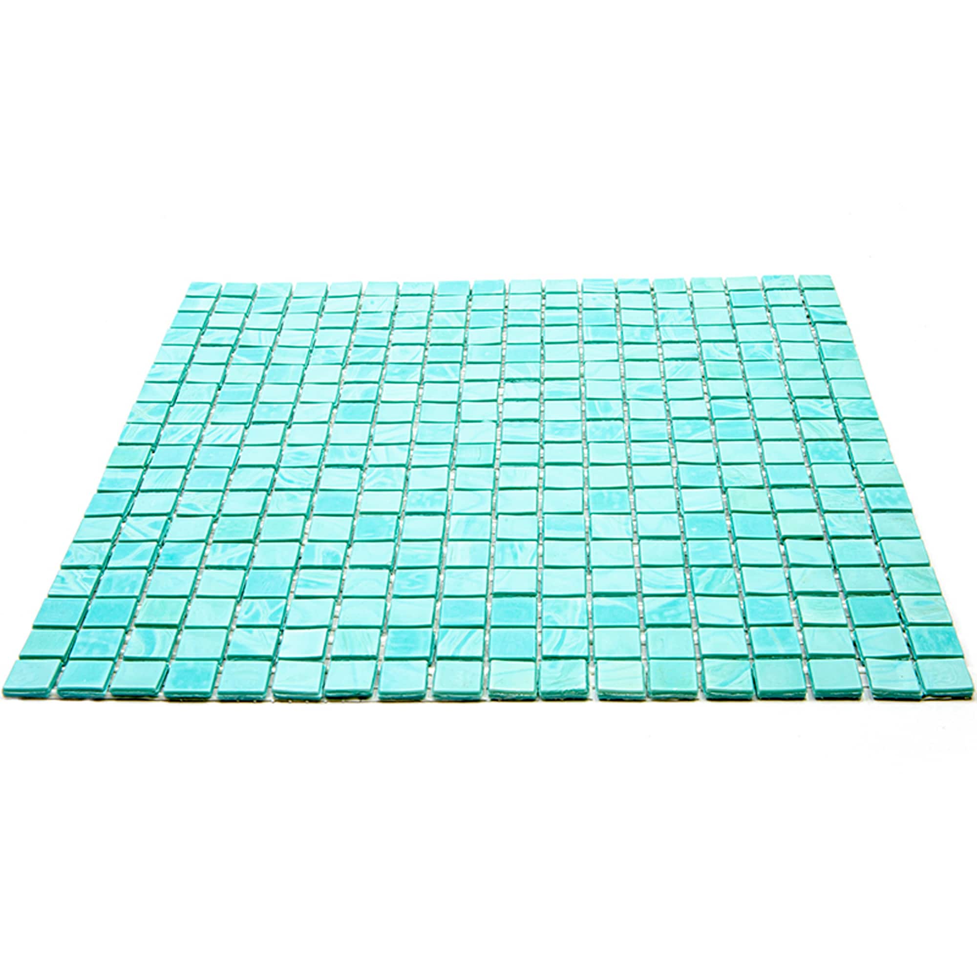 Mint Green Glass Mosaic Wall and Floor Tile, 11.6" x 11.6"
