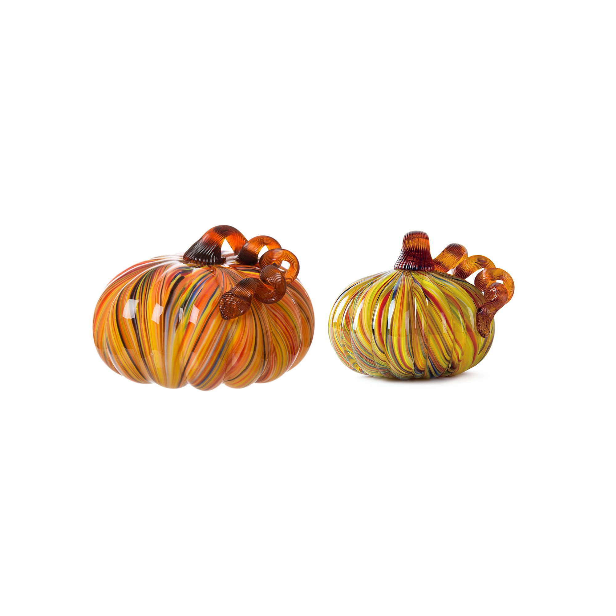 Glitzhome GH1209203557 6.75-Inches Pumpkin Tabletop decoration Centerpiece 2 -Pack