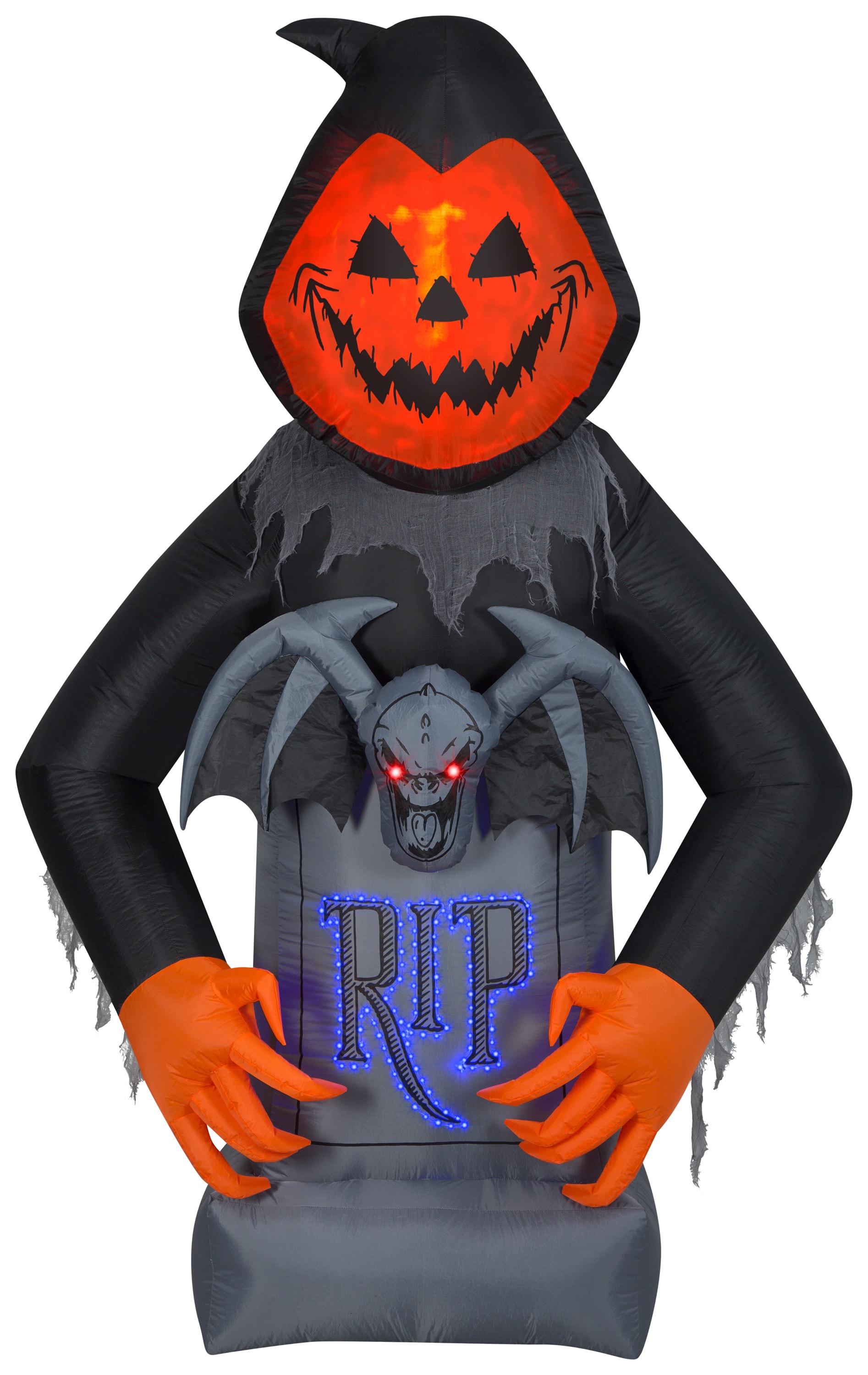 Gemmy TisYourSeason Halloween Inflatable 5 Airblown Reaper Pumpkin Halloween Haunted House Prop 