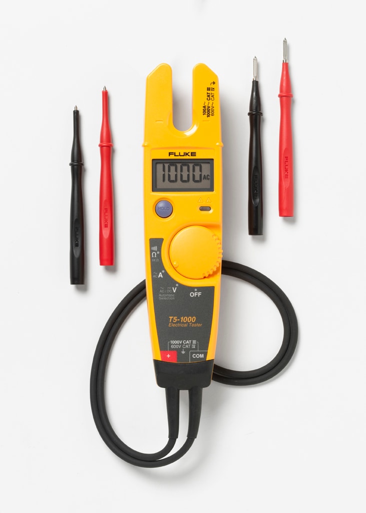 Fluke T5-1000 Voltage and Continuity Tester With Case and MCB Lock Out Kit 
