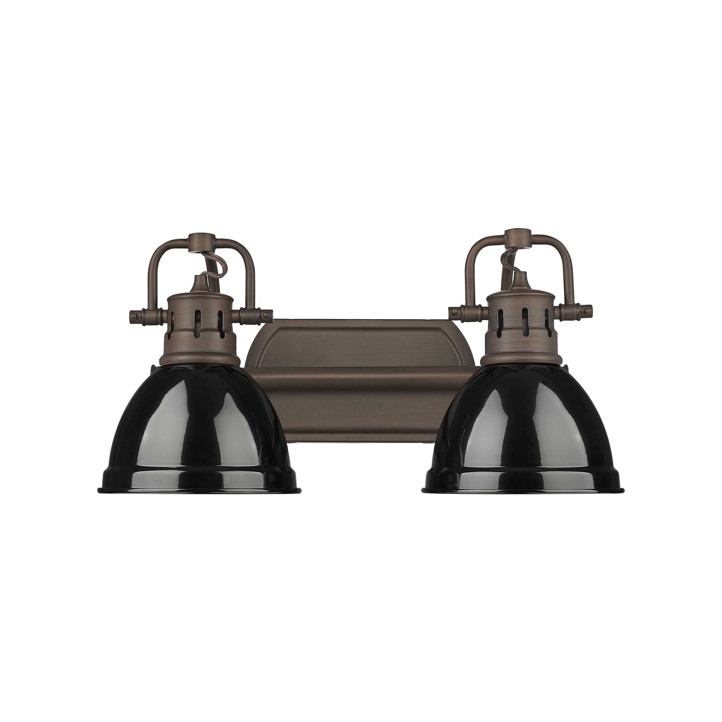 Golden Lighting 3602-BA2 RBZ-BK Duncan 8.25-in 2 -Light Oil-rubbed Bronze Transitional Vanity light