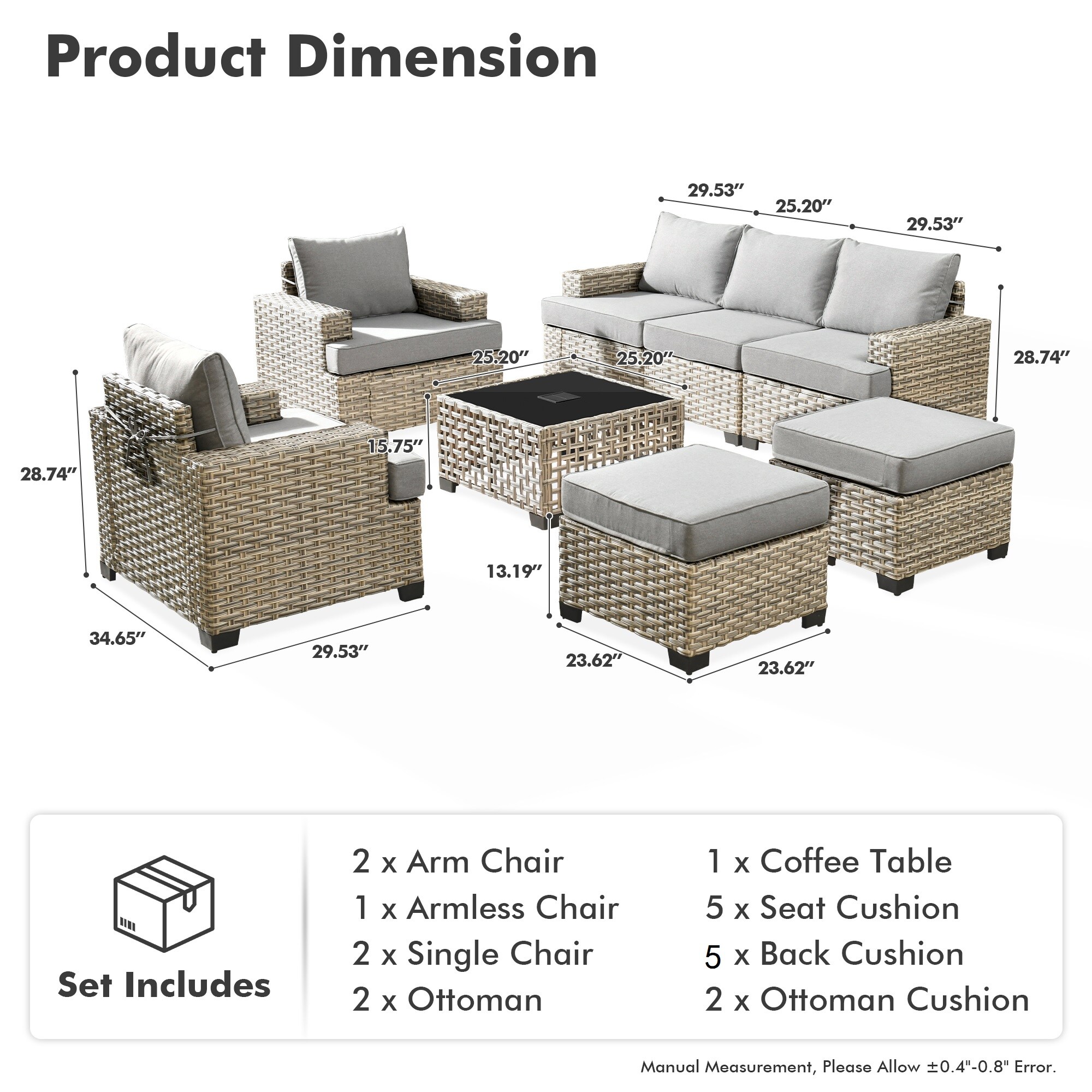 XIZZI XITBS4063B Patio-Conversation-Sets - View #8