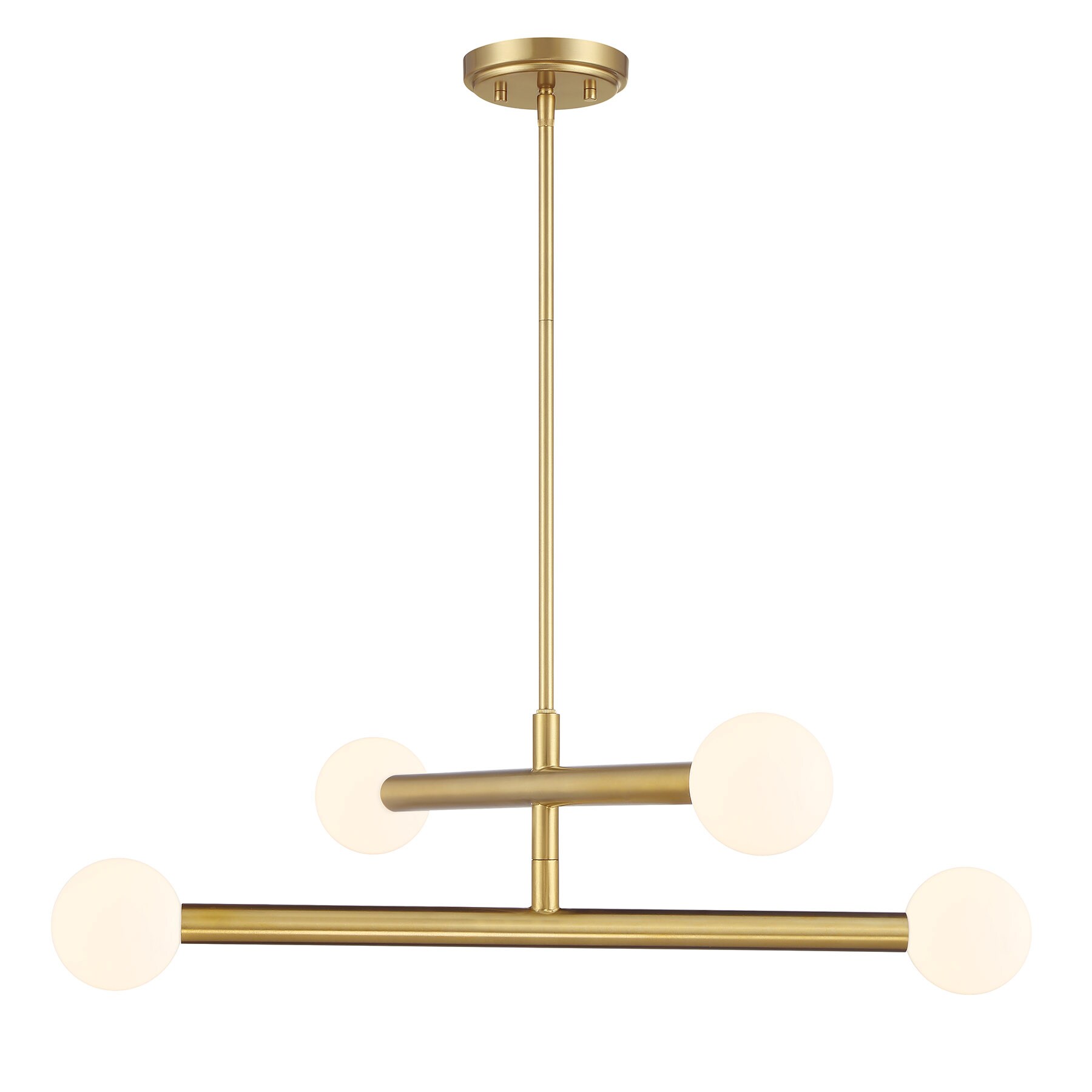 Meridian Lite Trends M100133NB Meridian 4 -Light Antique Brass Modern/contemporary For Use in Bedrooms, Dining Rooms, Foyers, Kitchens, Living Rooms Chandelier