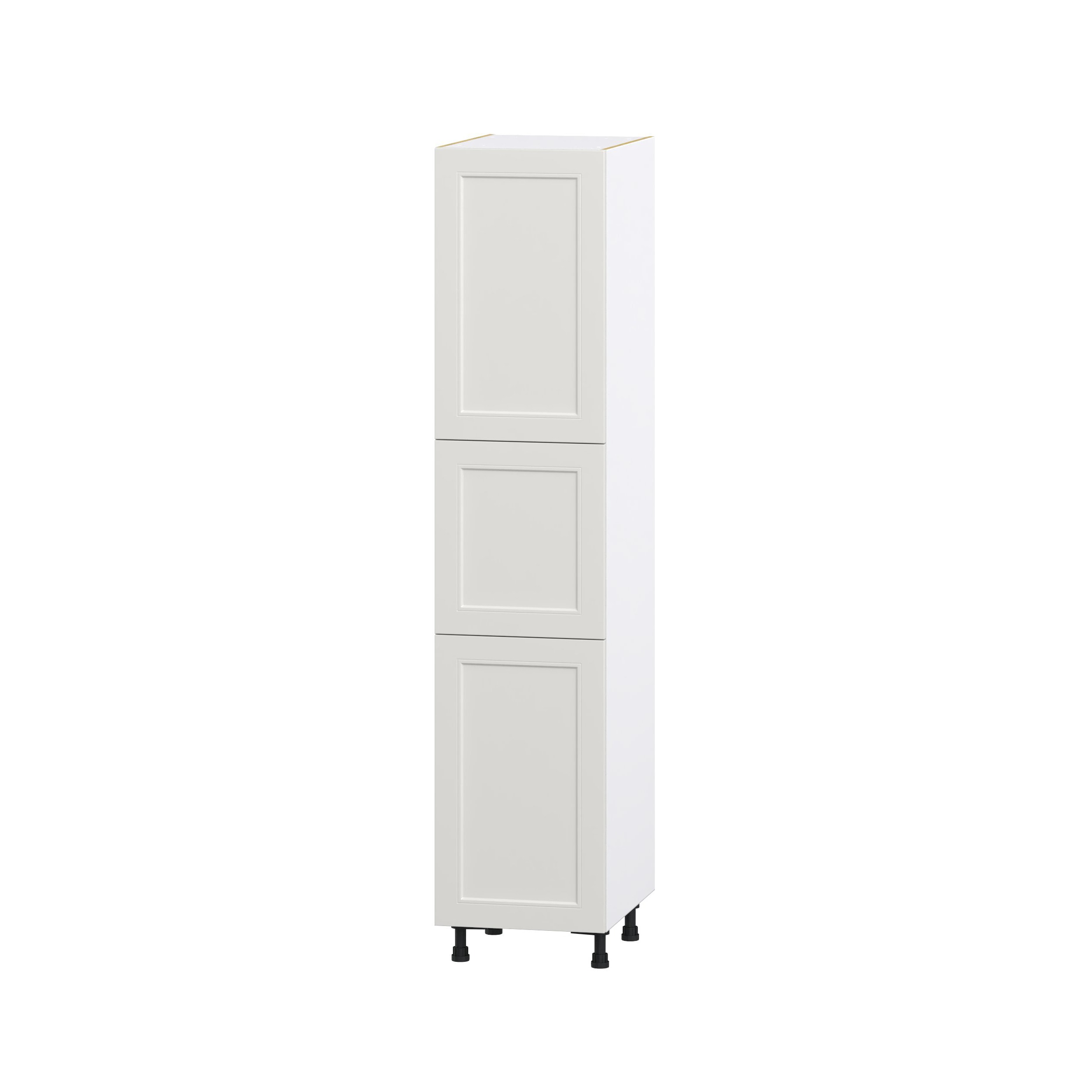 Hugo&Borg DST182484.5(L/R)-BE Belcourt 18-in W x 84.5-in H x 24-in D Painted Light Gray Pantry Fully assembled Cabinet (Recessed Panel Shaker)