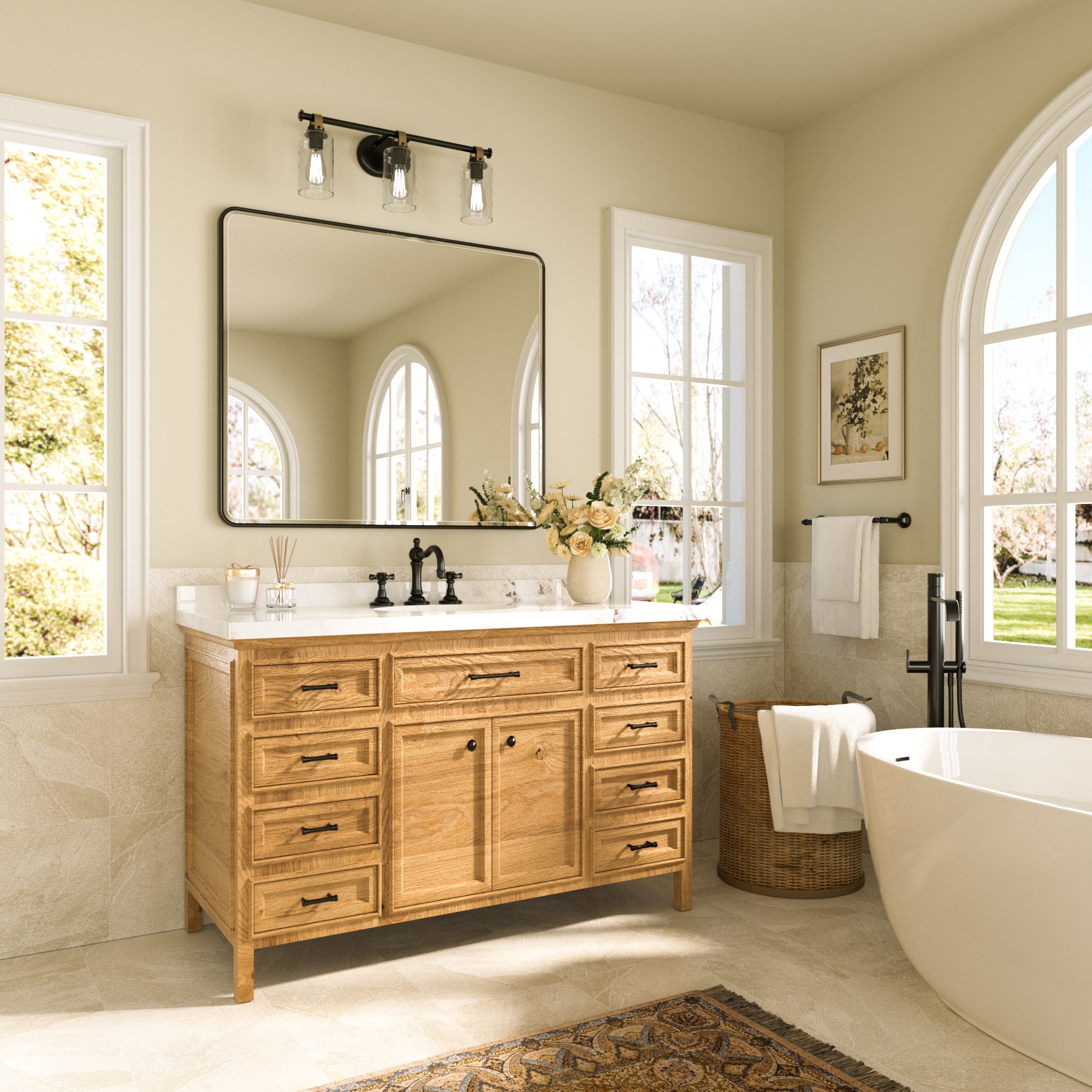 TETOTE LSC-TE-4236BK-B82 Framed-Bath-Mirrors - View #2