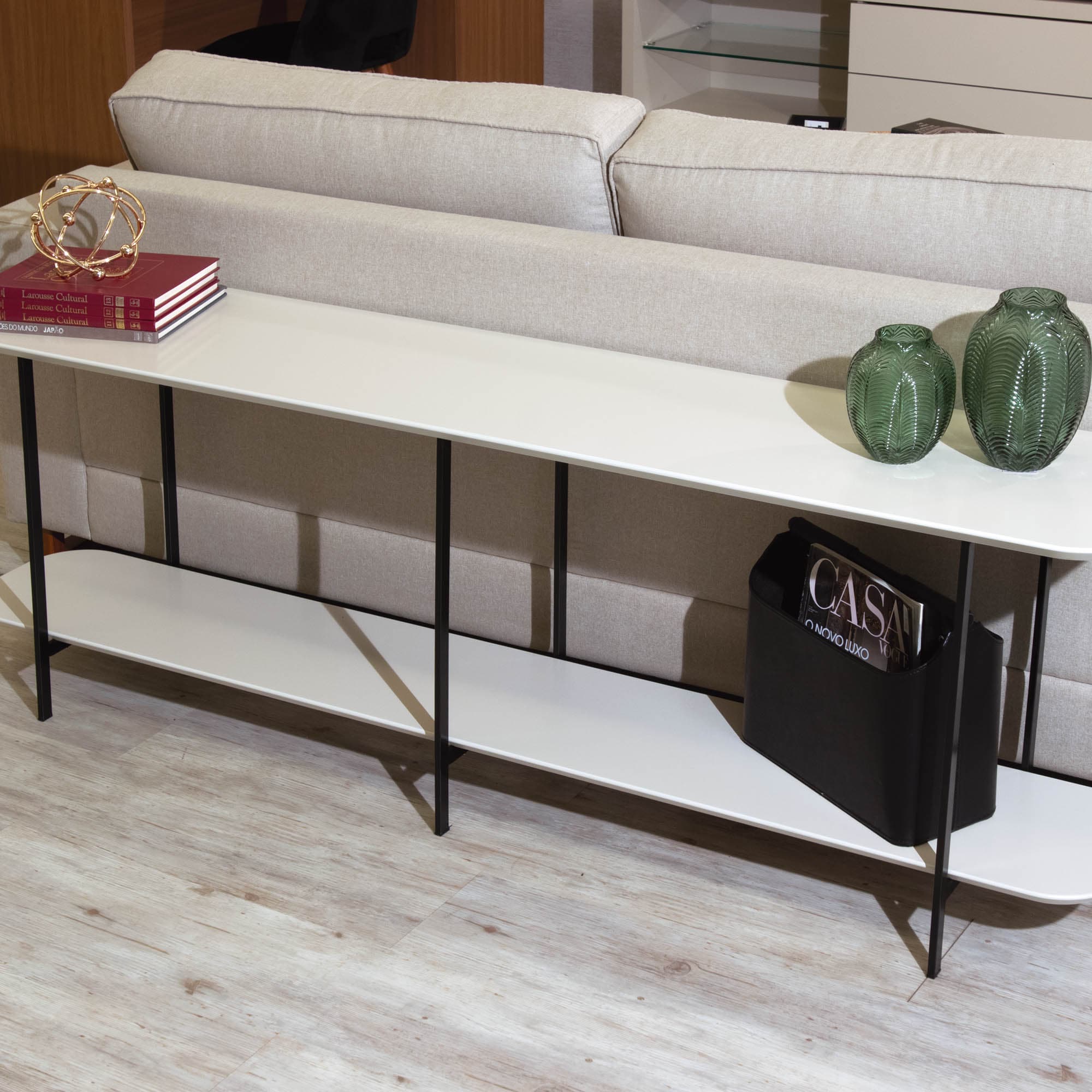 Manhattan Comfort 255552 Celine Modern Off White Console table