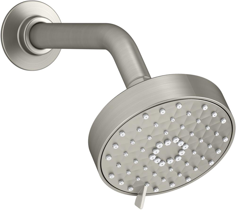 KOHLER Awaken Vibrant Brushed Nickel Round Fixed Shower Head 1.75