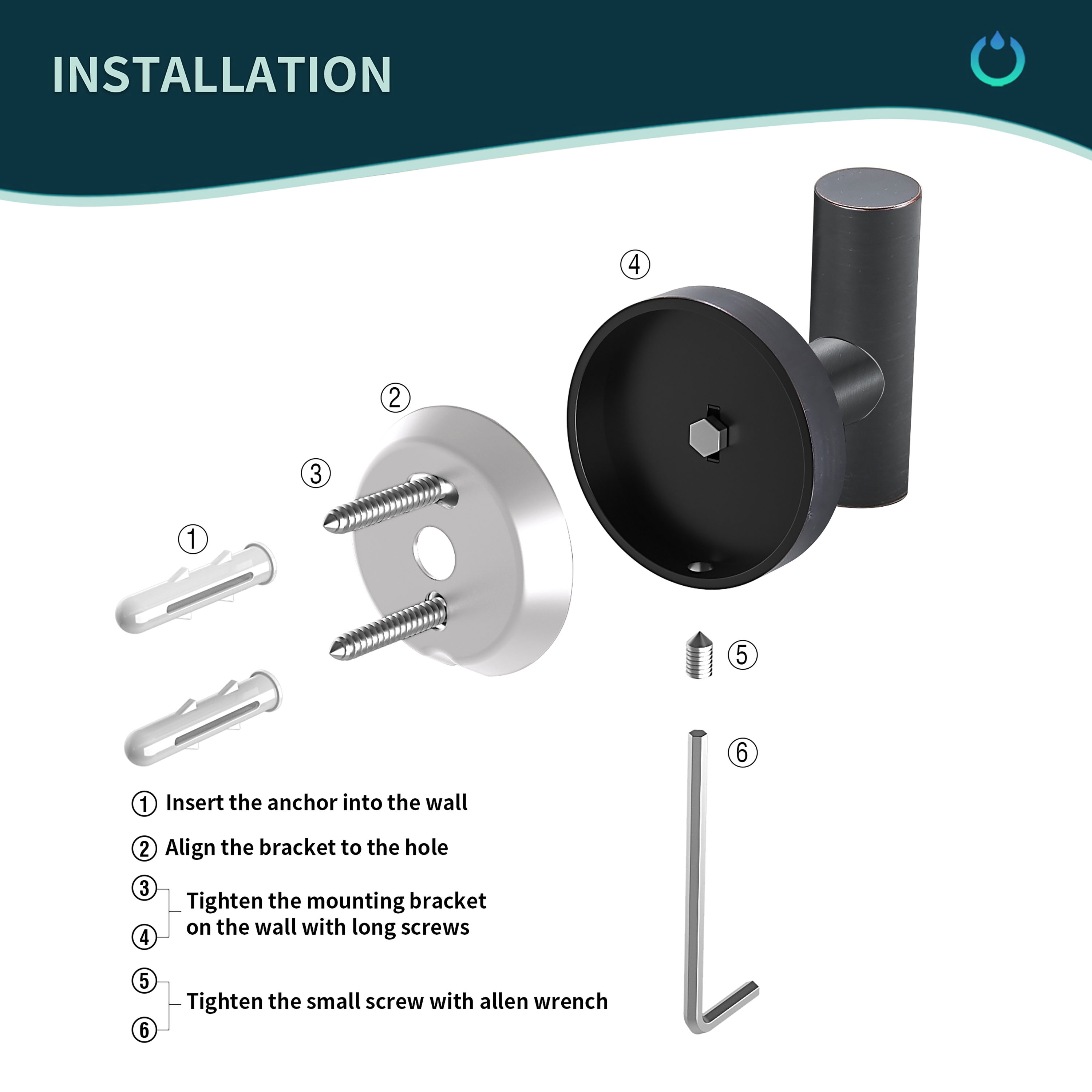 FORIOUS LL0219B-2 Robe-Hooks - View #9