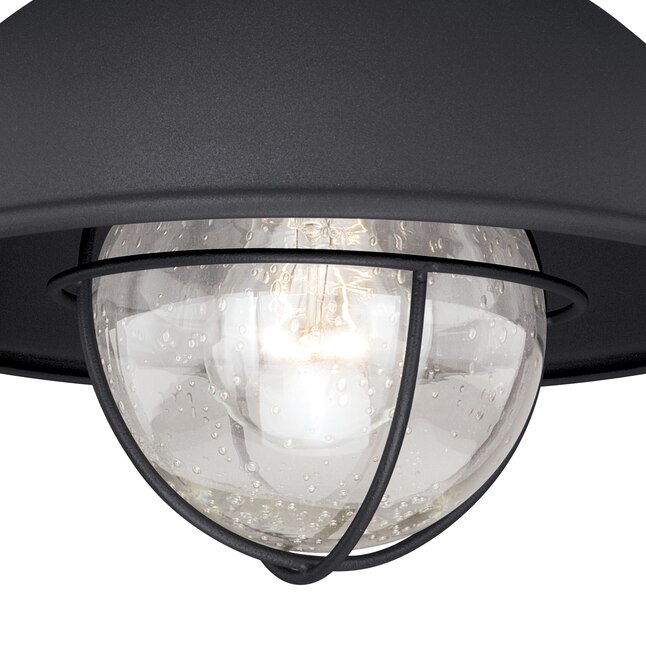 Cascadia Harwich 10-in W Textured Black Outdoor Flush Mount Light Cascadia Harwich 10-in W Textured Black Outdoor Flush Mount Light