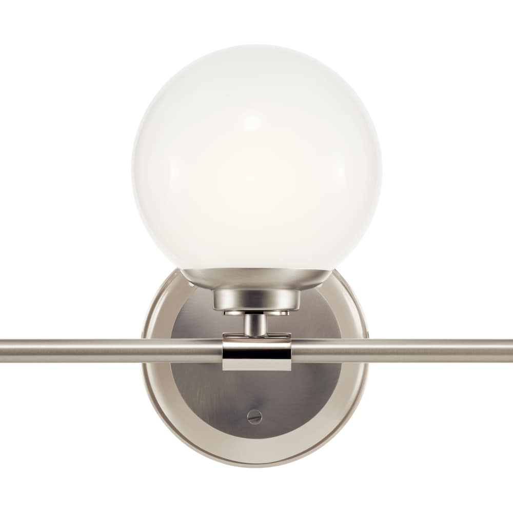 Kichler Benno 24.5-in 3-light Polished Nickel Industrial Vanity Light 