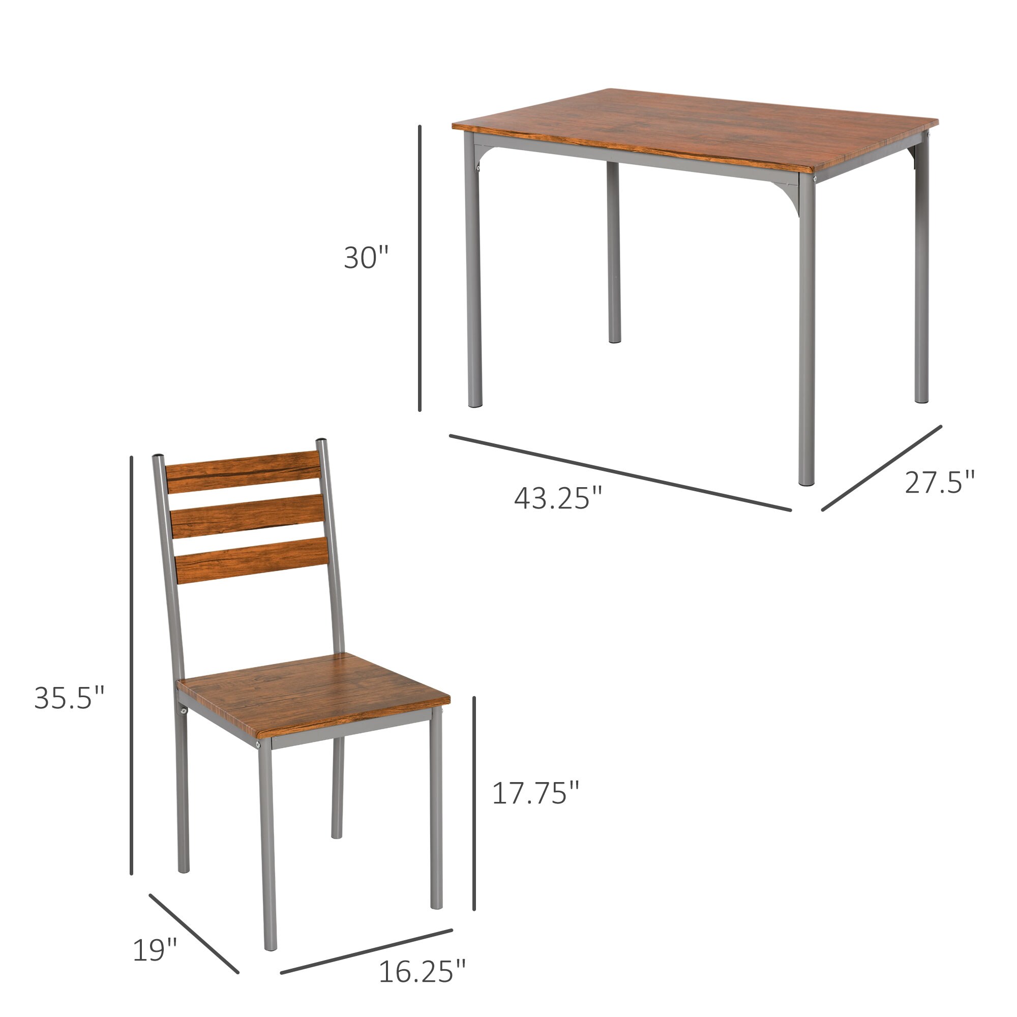 HomCom 835-211V80BN Dining-Sets - View #3