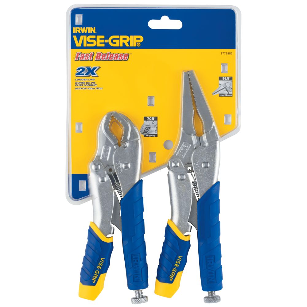 IRWIN 1771883 VISE-GRIP Fast Release 2-Pack Locking Plier Set