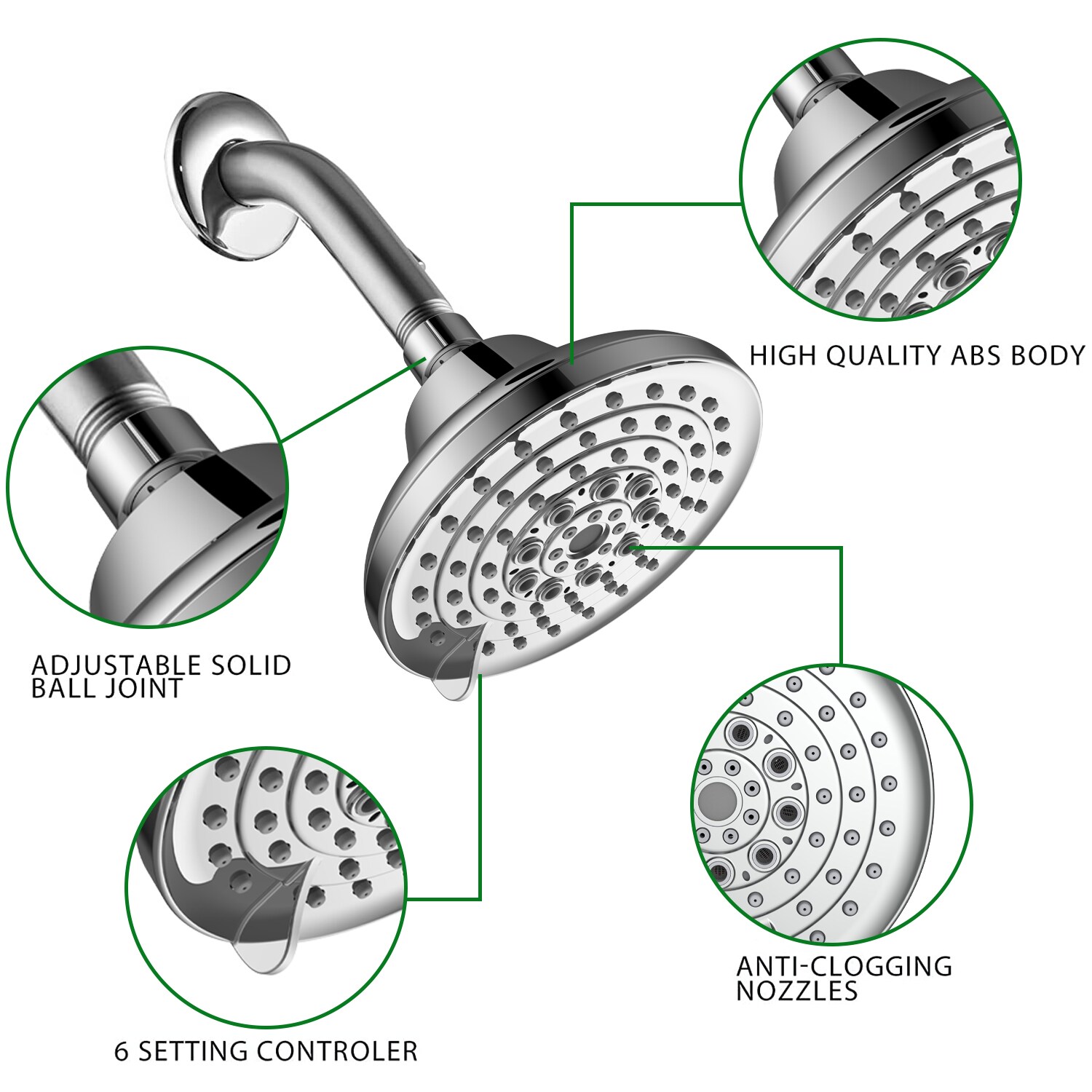 Blisstyle 6K2MSHUS Fixed-Showerhead - View #3