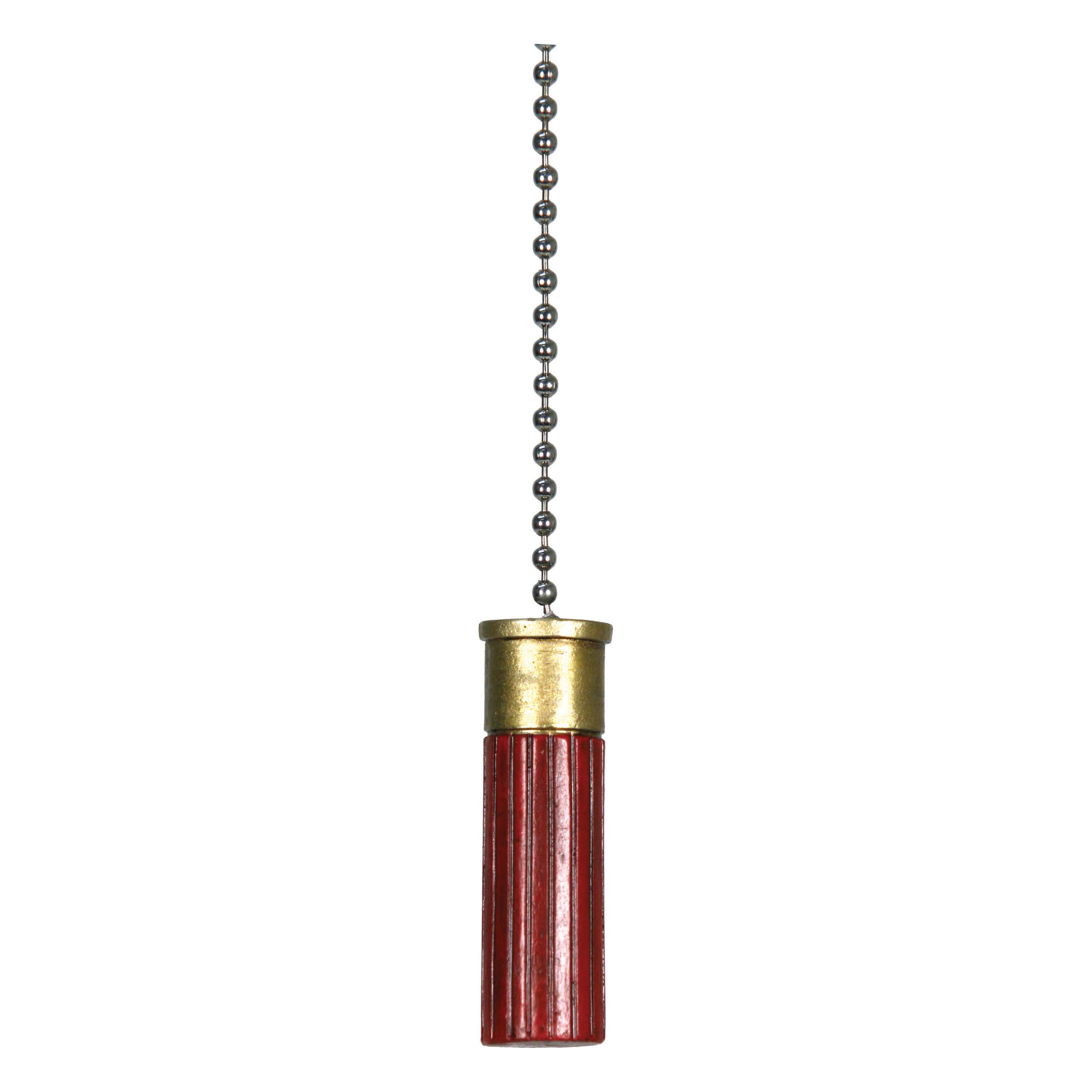 Rivers Edge Products 346 Ceiling Fan Pull Universal 5.75-in Red Ceramic Indoor/Outdoor Ceiling Fan Pull chain Chain