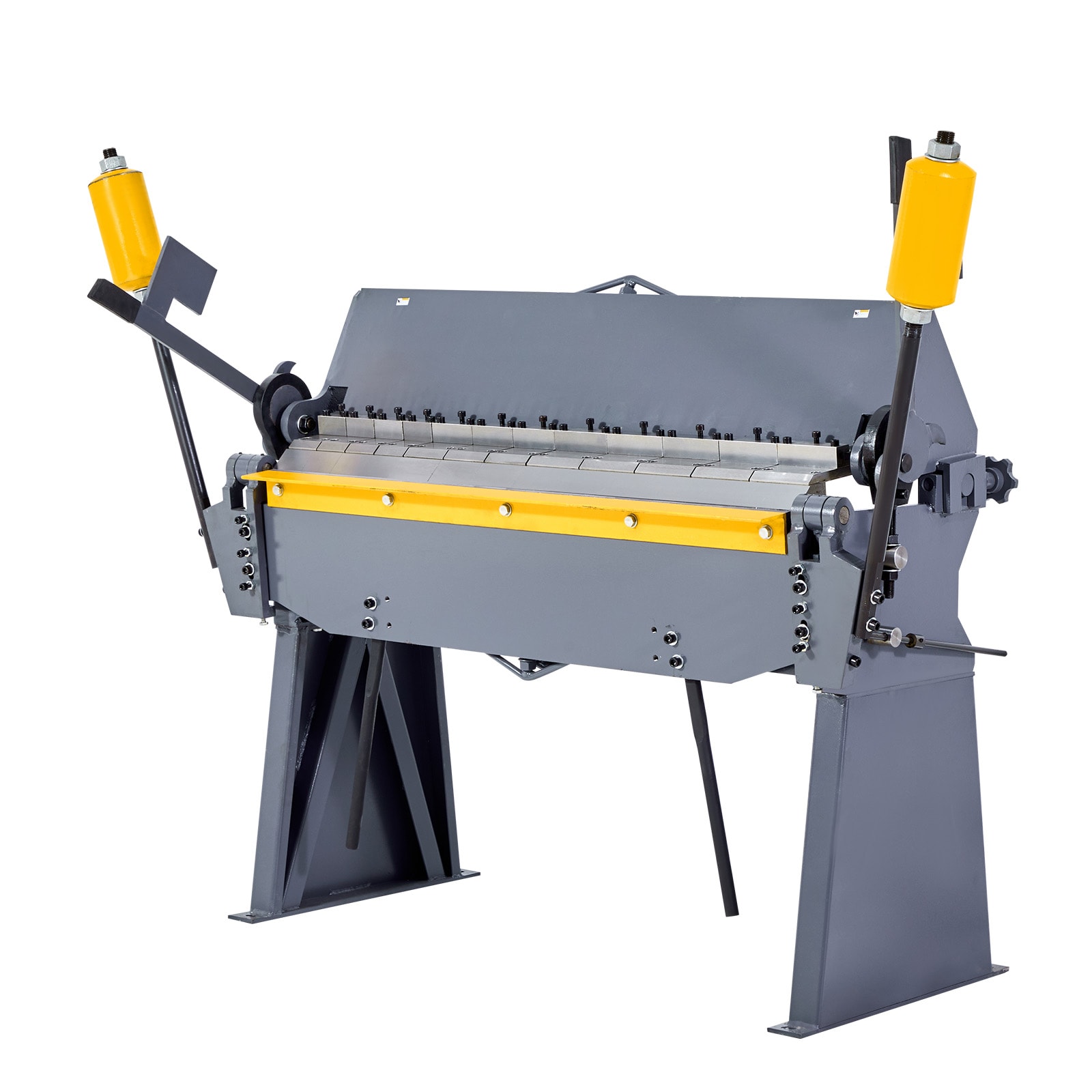 VEVOR Box and Pan Brake 48 in Sheet Metal Bending Brake 12-Gauge Mild Steel Capacity 0-135 Degree Adjustable Metal Bender Machine with 8 Fingers Heavy-Duty Aluminum Folder for Precise Bending