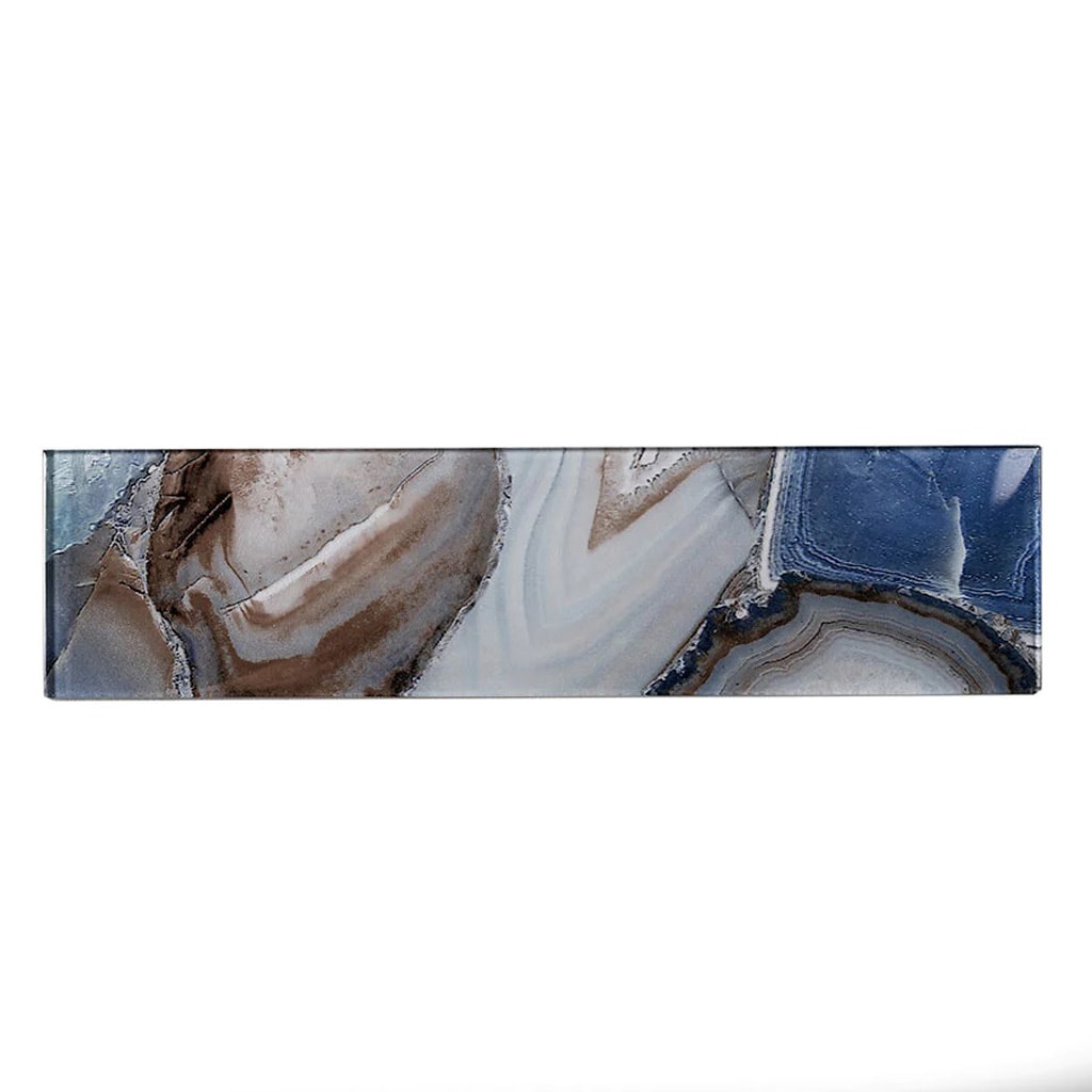 Apollo Tile APLAG8801GRBL Carnelian Sea Blue 3-in x 12-in Glossy Glass Subway Floor and Wall Tile (5-sq. ft/ Carton)