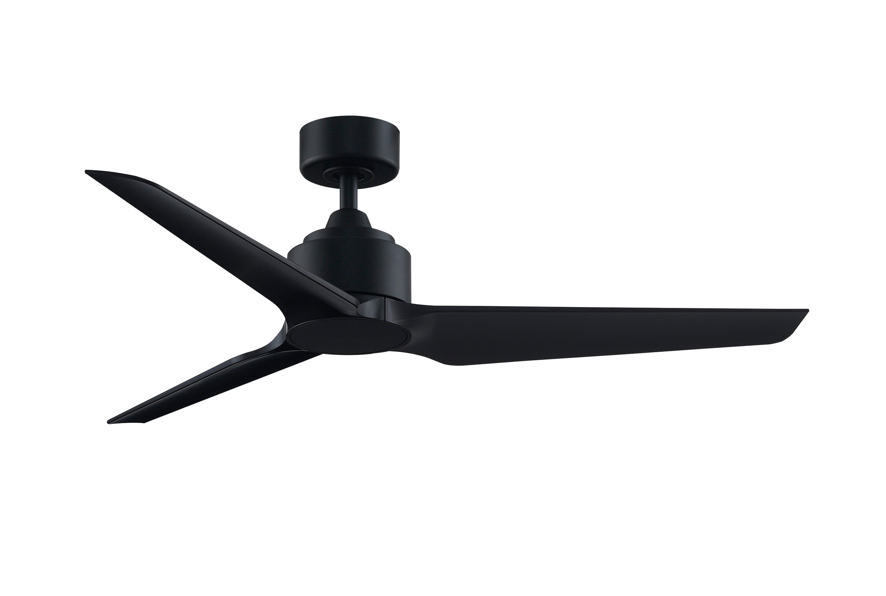 Fanimation TriAire Custom 52-in Black Indoor/Outdoor Smart Propeller Ceiling Fan Light Kit Compatible and Remote (3-Blade) FPD8514BLW-52BLW Sansujyuku sansujyuku.com