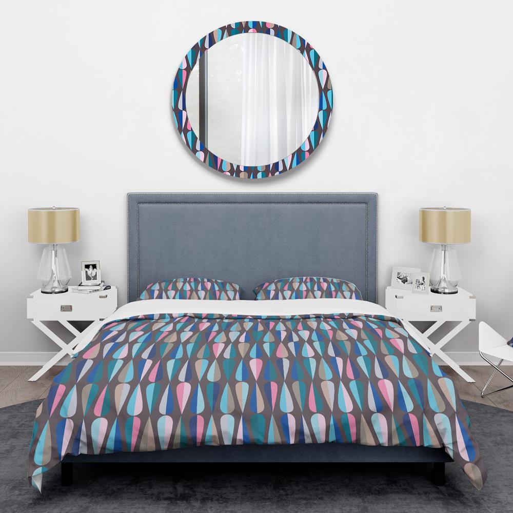 Designart BED24533-Q 3 -Piece Blue Queen Duvet cover Set