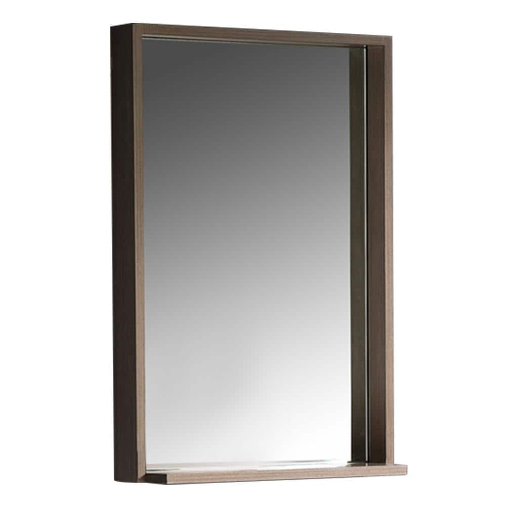 Fresca FMR8125GO Allier 21.63-Inches x 31.5-Inches Framed Rectangle Bathroom Vanity Mirror ( Gray Oak )