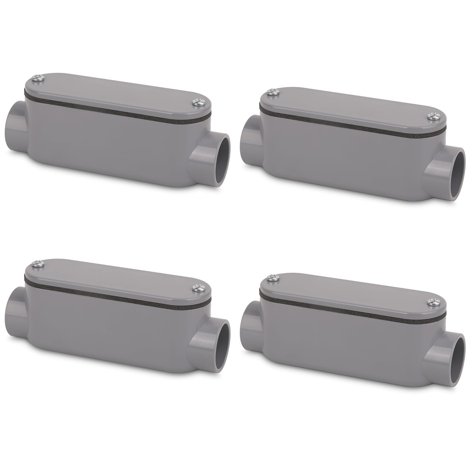 Anqtovp 4 Pack Three Fourth Inch Rigid PVC Conduit Body Type C Slip by ...