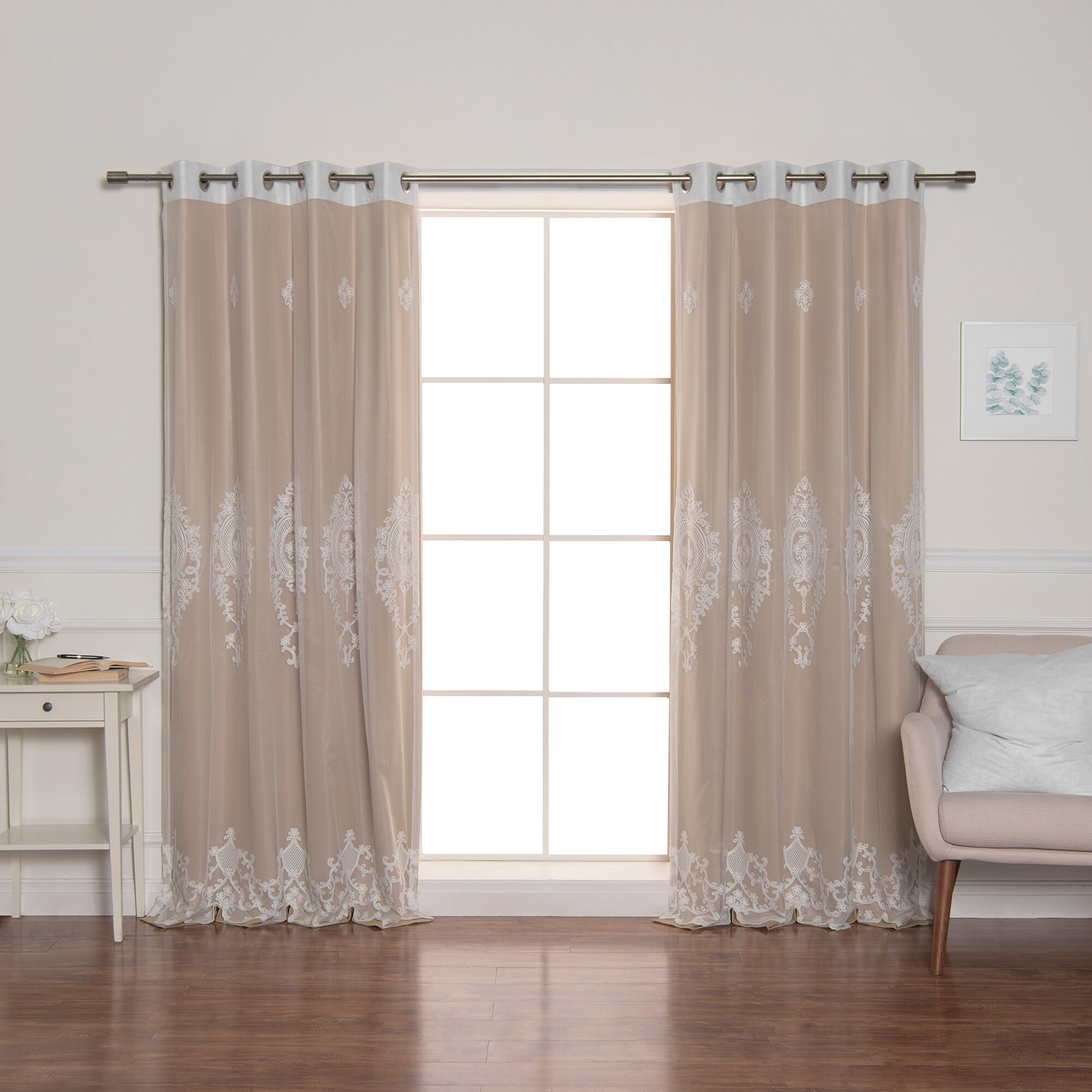 Best Home Fashion MM-DAMAS-84-WHEAT curtains - View #5