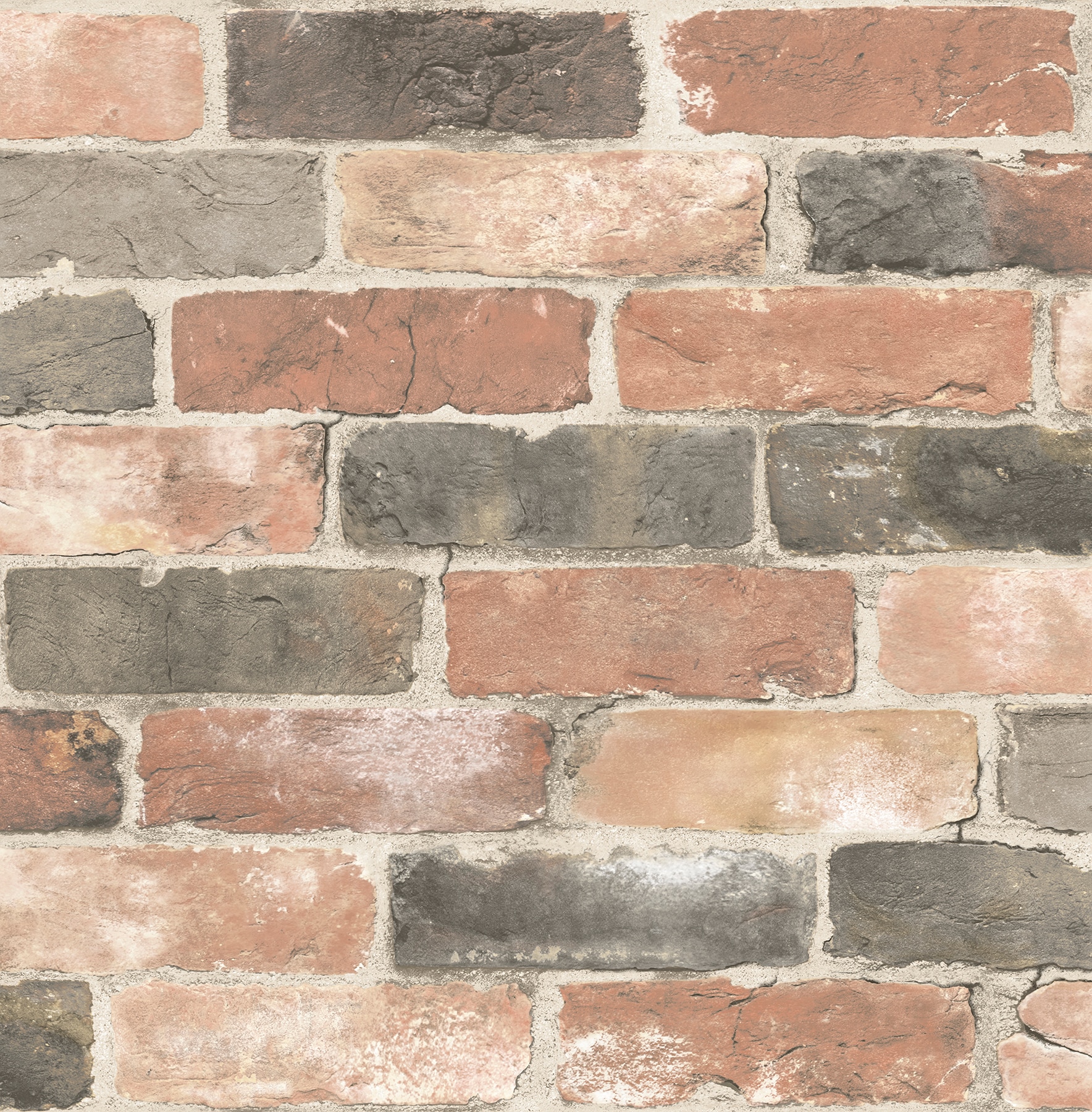 A-Street Prints 2922-22320 Trilogy 56.4-Sq. Feet Red Non-woven Brick Unpasted Wallpaper