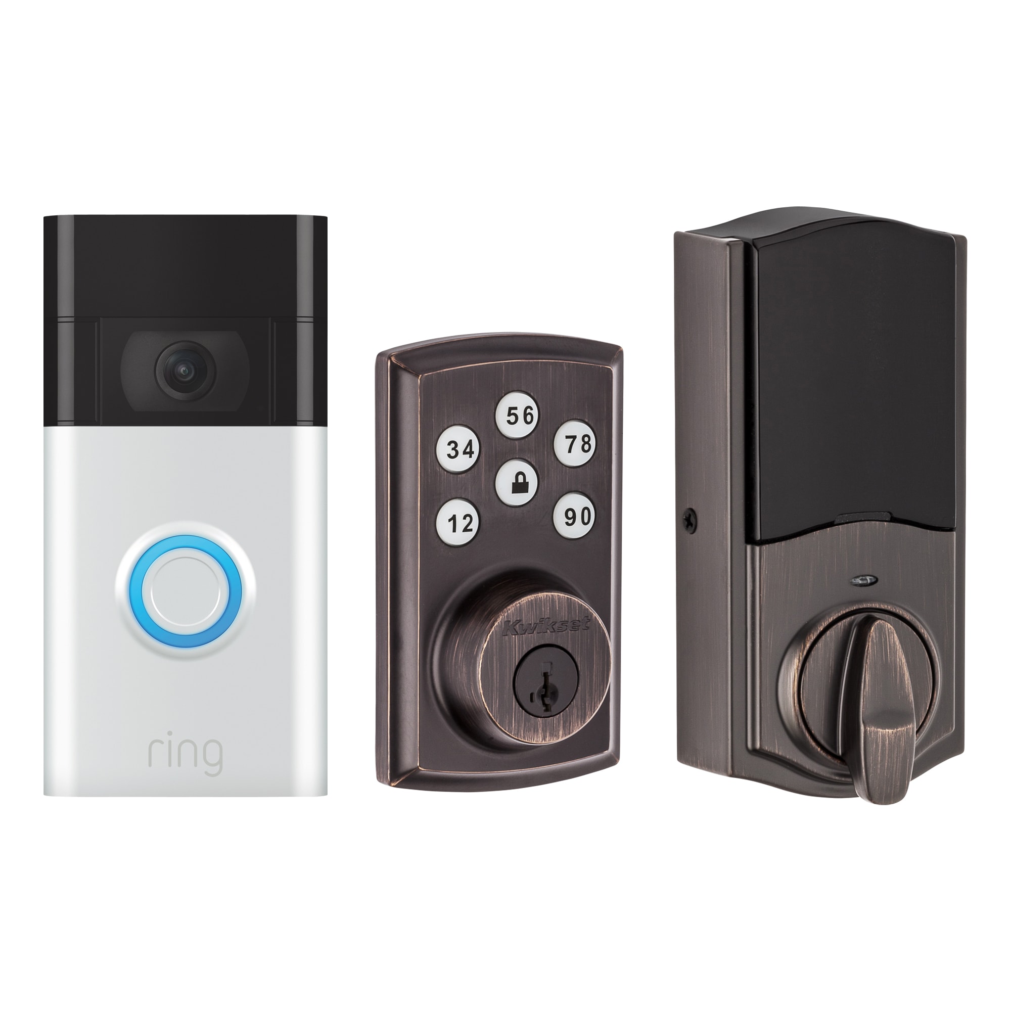Shop Ring Video Doorbell - Venetian Bronze + Floodlight Camera Plus - Black  Bundle at Lowes.com