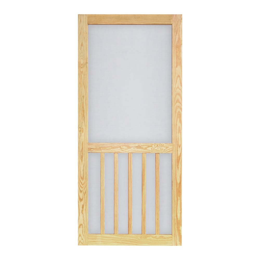 Timberline 36-in x 80-in Pressure Treated Wood Hinged Screen Door | - Screen Tight WTIM36PT