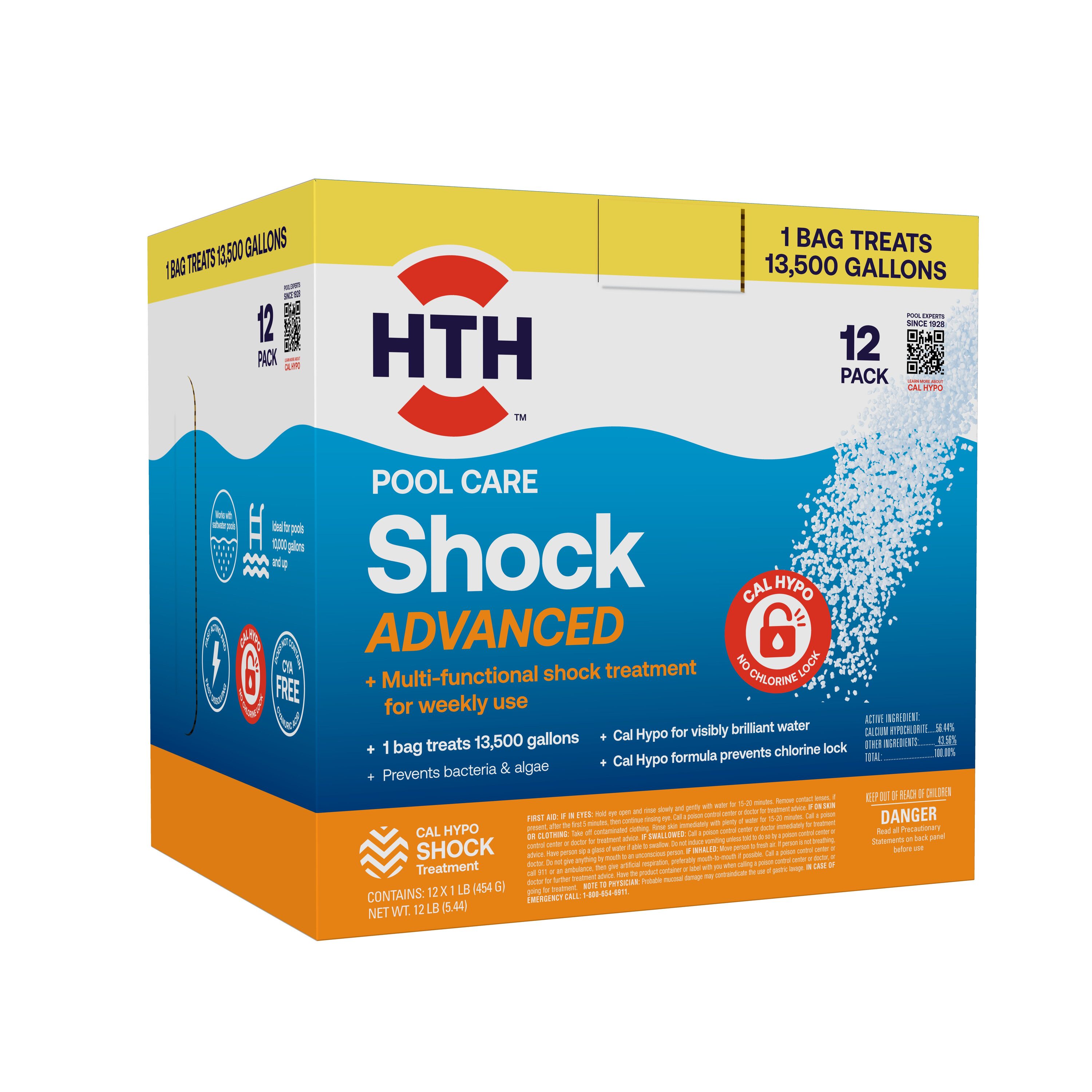 HTH 52037 12 -Pack 16-oz Cal Hypo Pool Shock