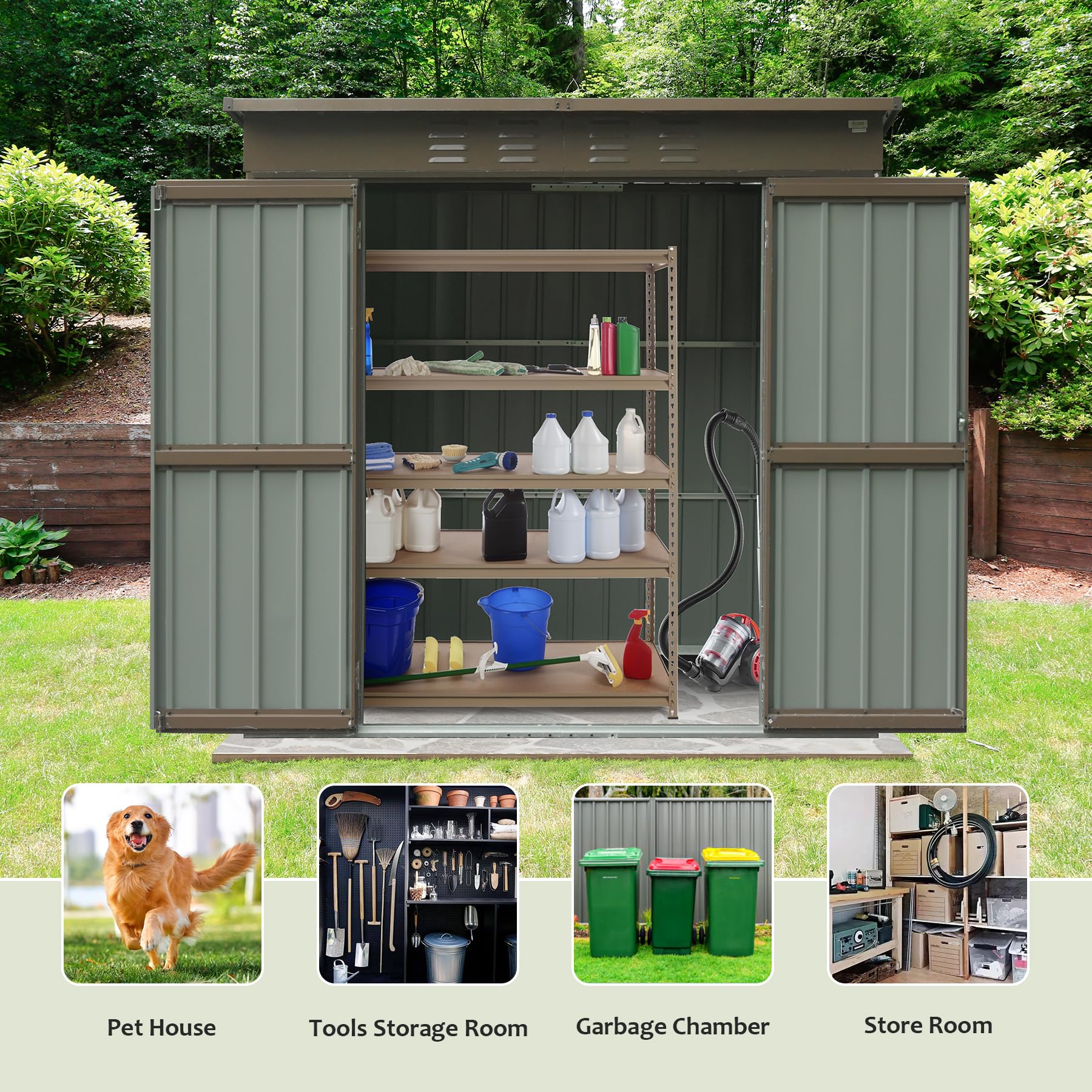 Kahomvis CREF-QP211-66 Metal-Storage-Buildings-Sheds - View #2
