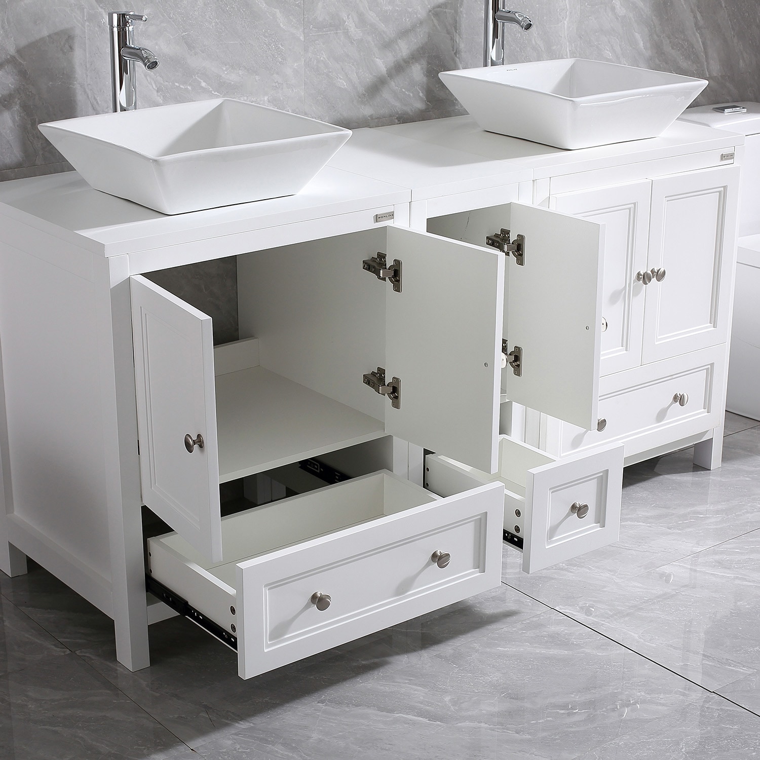 WONLINE 2XBR4487+4488+2X4360 Bath-Vanity-Combo - View #5
