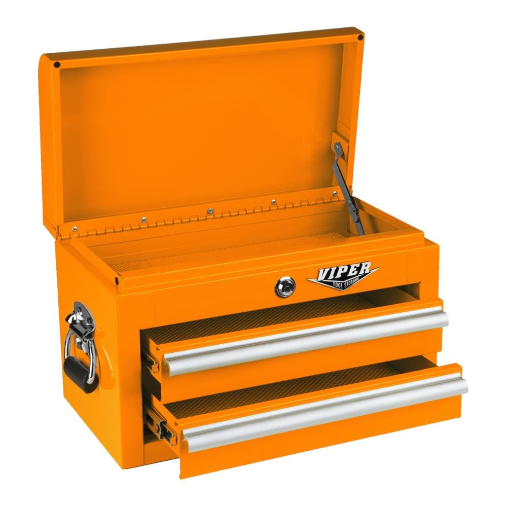 Viper Tool Storage 18-in W x 11.5-in H 2-Drawer Steel Tool Chest (Orange)  in the Top Tool Chests department at