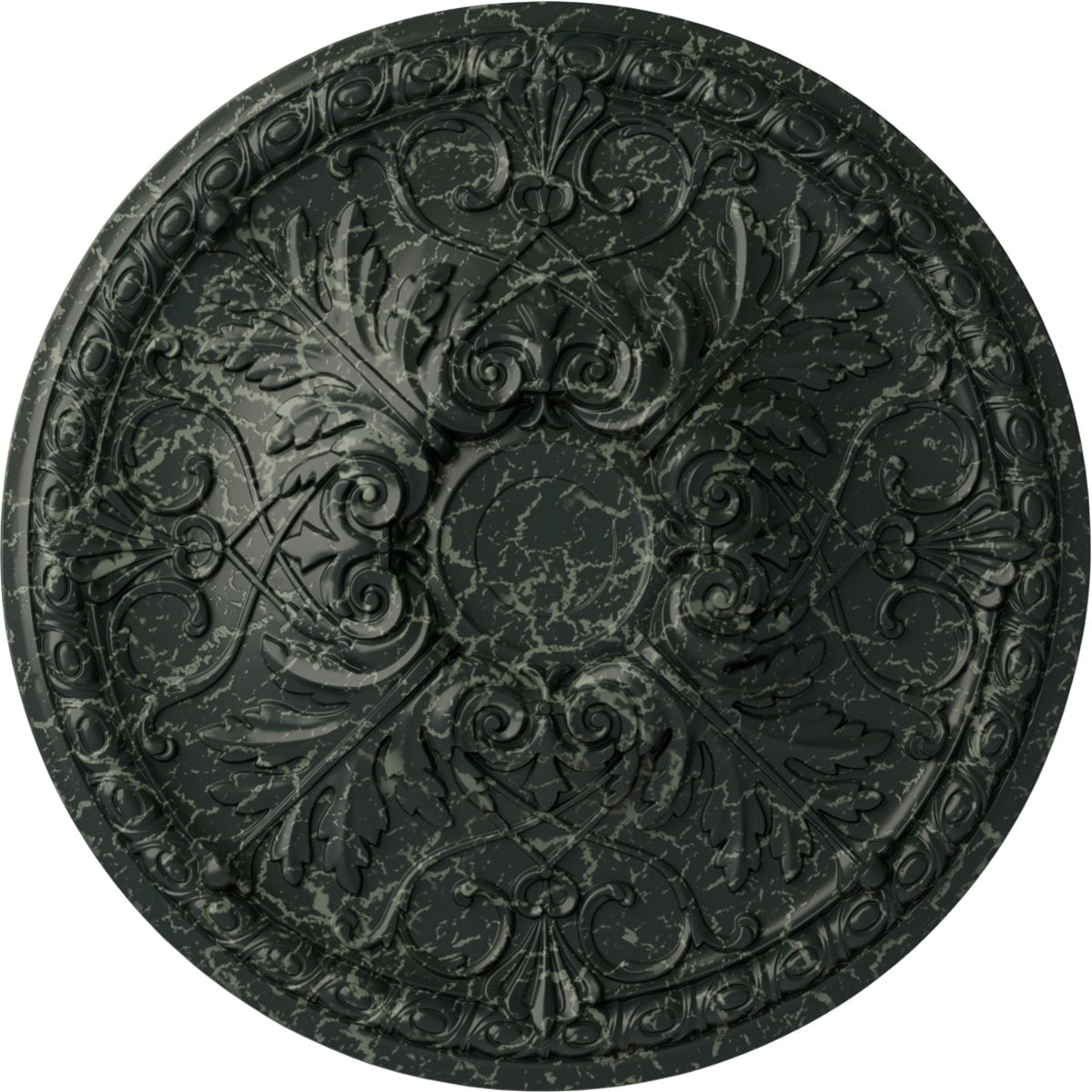 Ekena Millwork CM32TNPTC Tristan 32.375-in W x 32.375-in L Painted Turtle Crackle Polyurethane Whole Ceiling Medallion