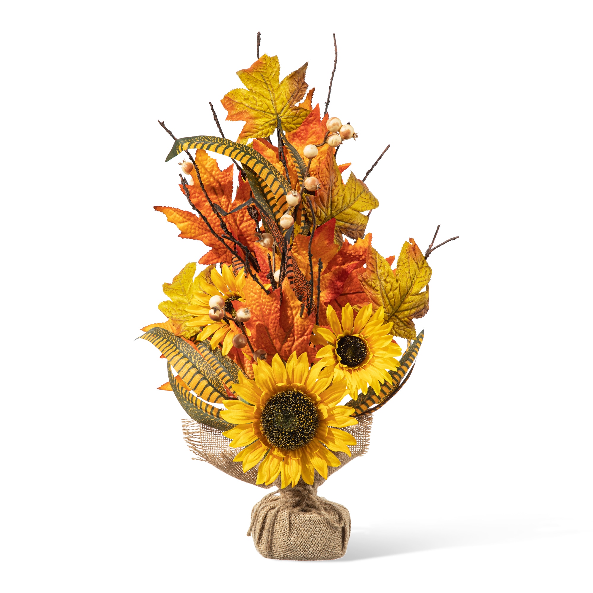 Glitzhome 21in Sunflowers Tabletop Decoration Centerpiece in the Fall