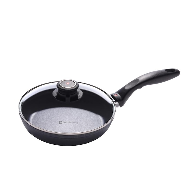 Orthodox domein Schrikken Swiss Diamond HD Classic 8-in Aluminum Cooking Pan with Lid(s) Included in  the Cooking Pans & Skillets department at Lowes.com