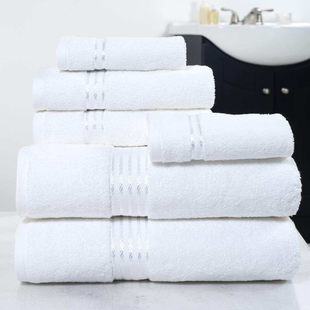 Hastings Home 327710SYF 6-Piece Cotton Deluxe Plush Bath Towel Set, CH